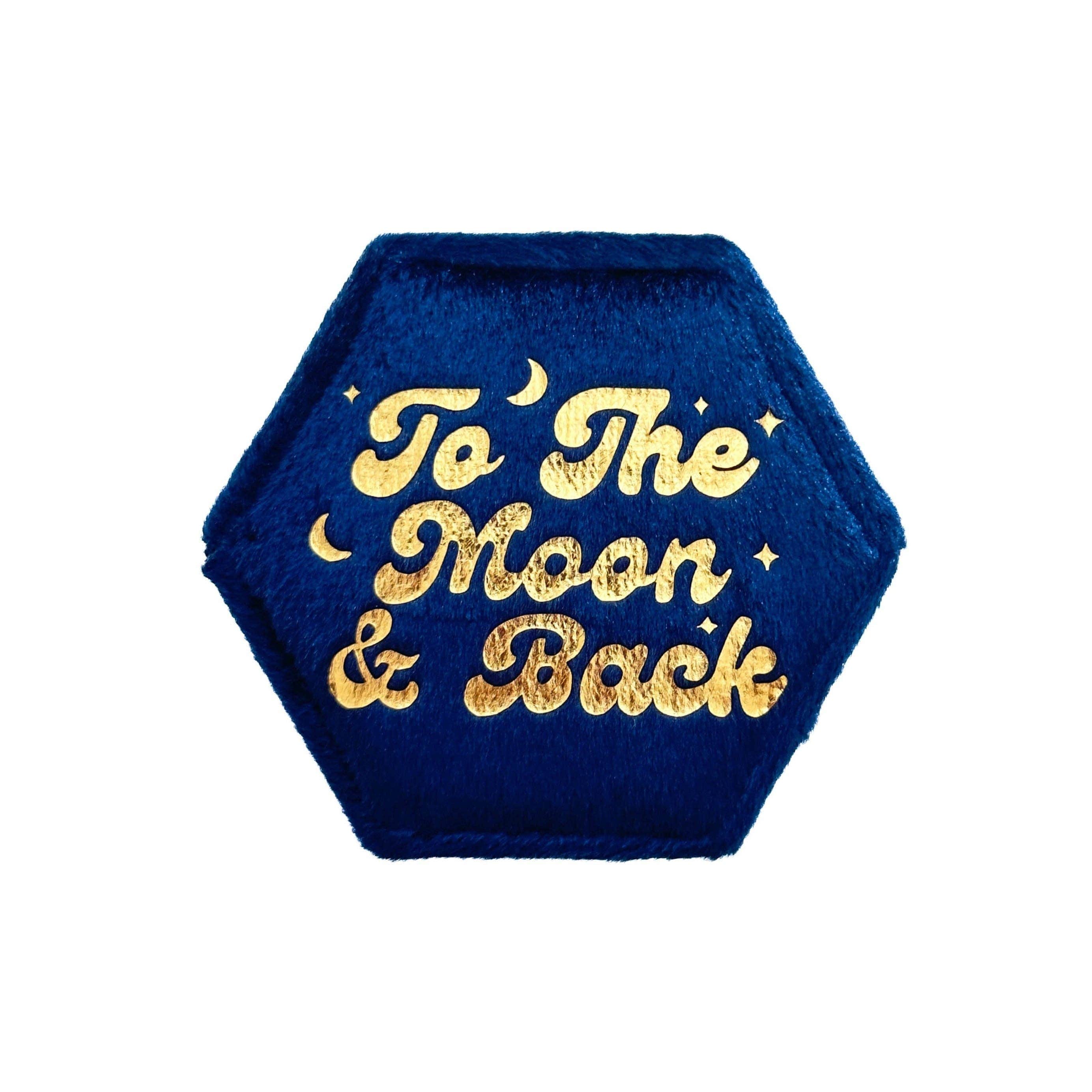Blue To The Moon and Back Wedding Ring Box | retro wedding by Mysticum Luna