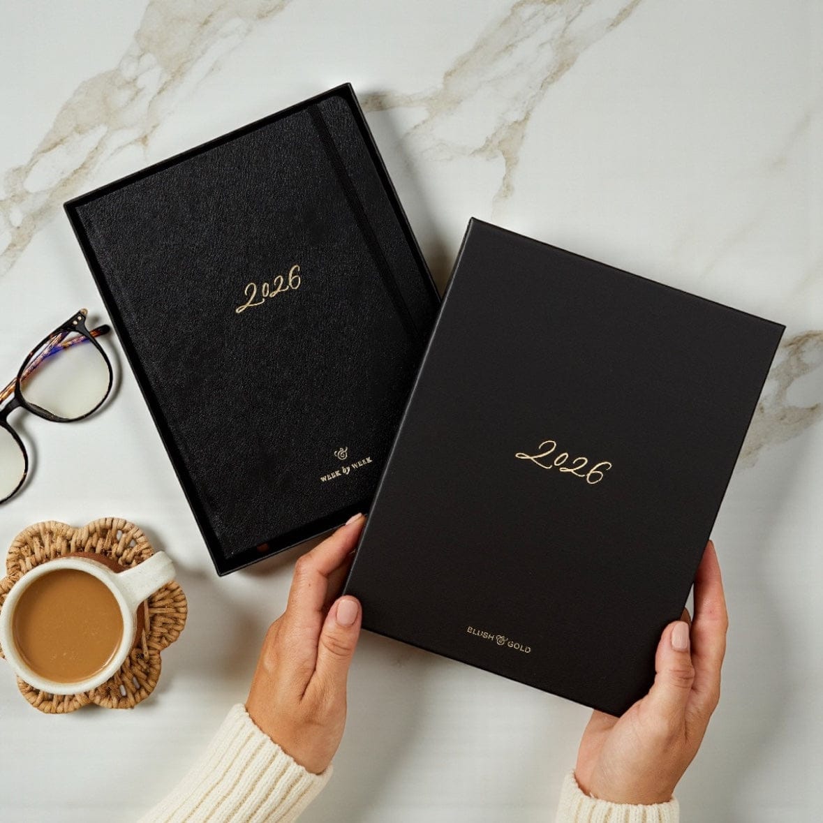 Blush & Gold 2026 Black Weekly Planner- PRE-ORDER ONLY. SHIPS FROM CLAYA TO YOU END OF DECEMBER by Blush And Gold