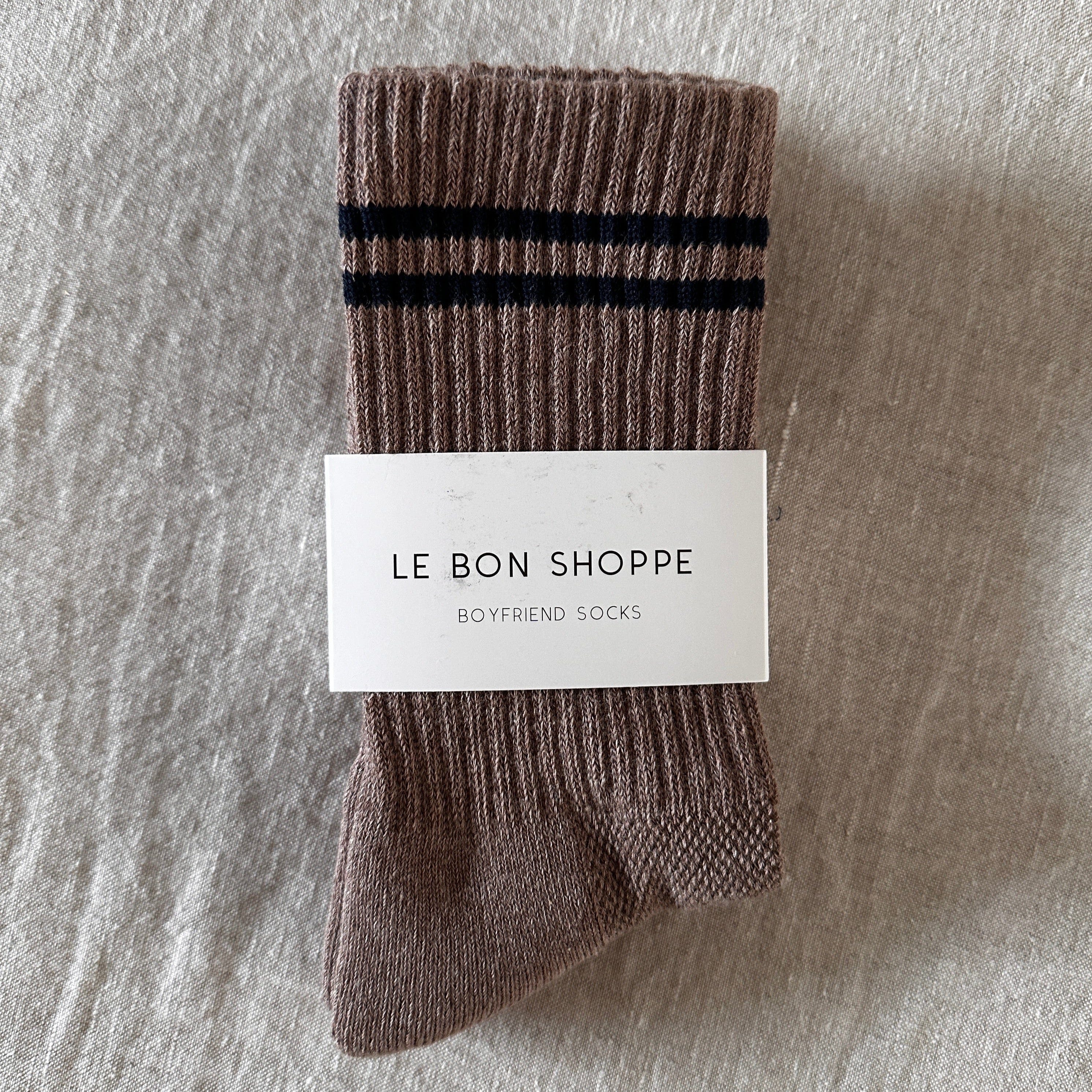 Boyfriend Socks For Her in 8 Colours Cocoa by Le Bon Shoppe
