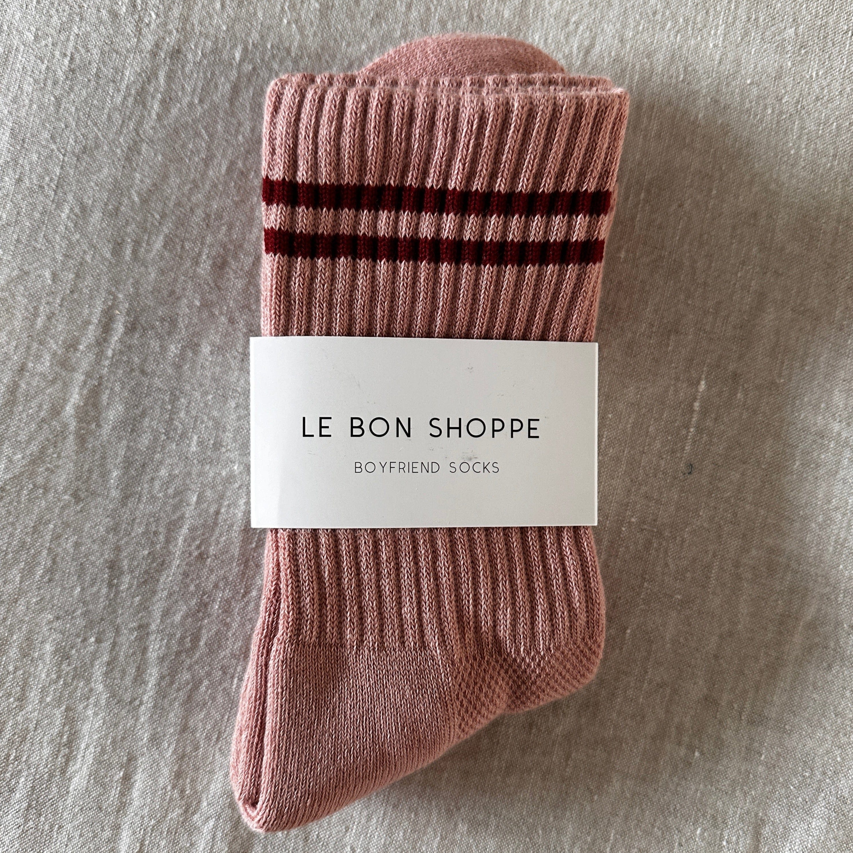Boyfriend Socks For Her in 8 Colours Vintage Pink by Le Bon Shoppe