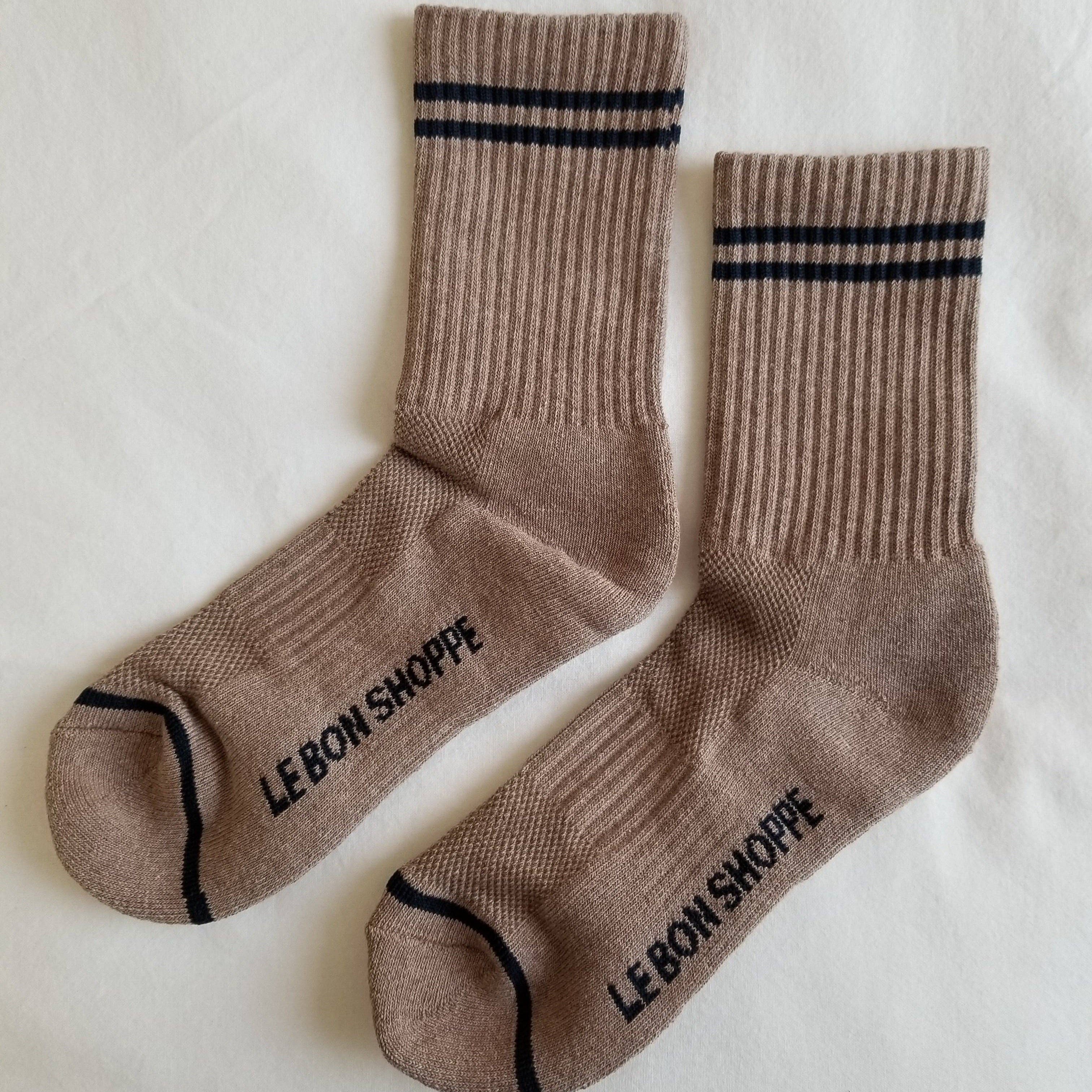 Boyfriend Socks (wholesale): Cocoa by Le Bon Shoppe