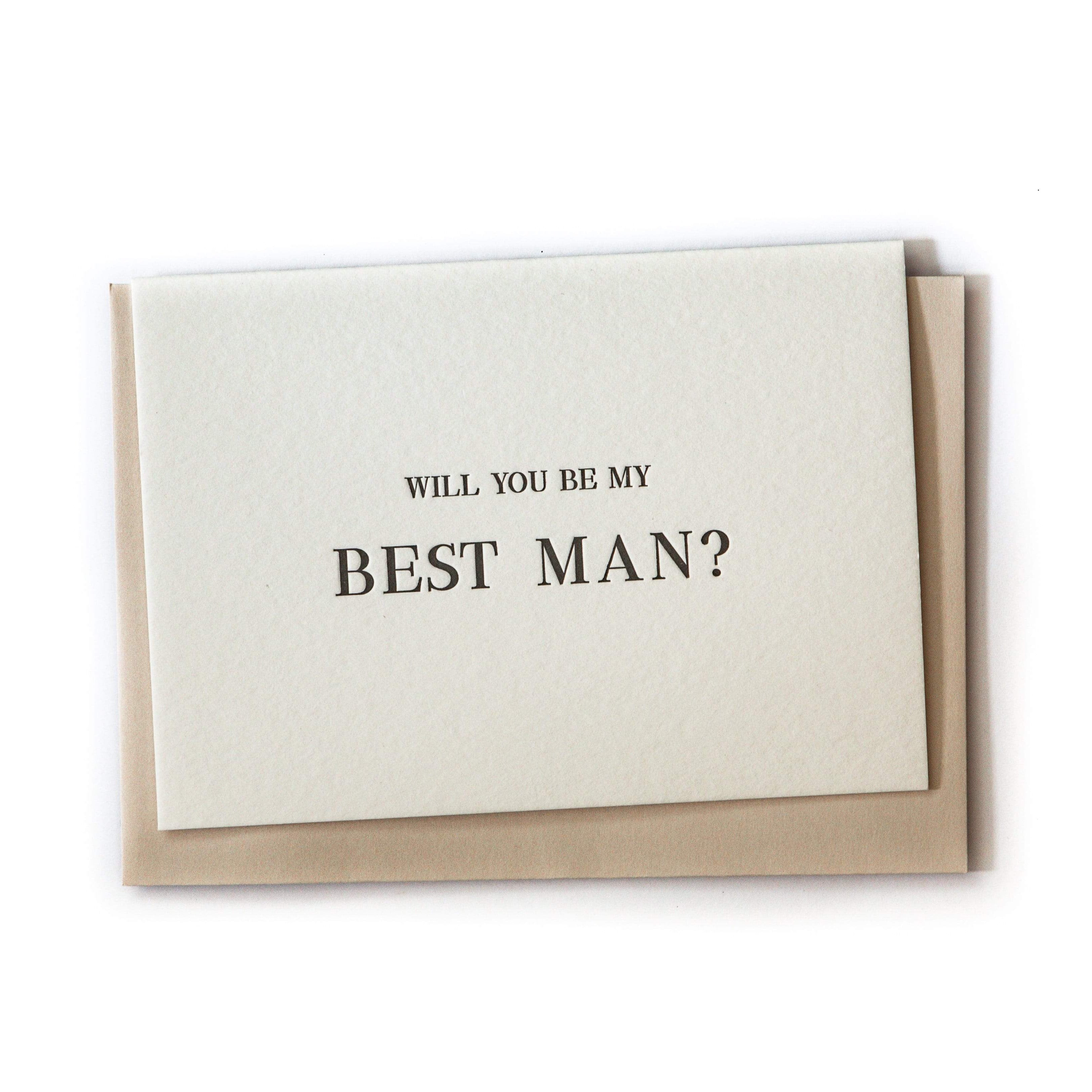 bridal cards Best man by Clare Bernadette