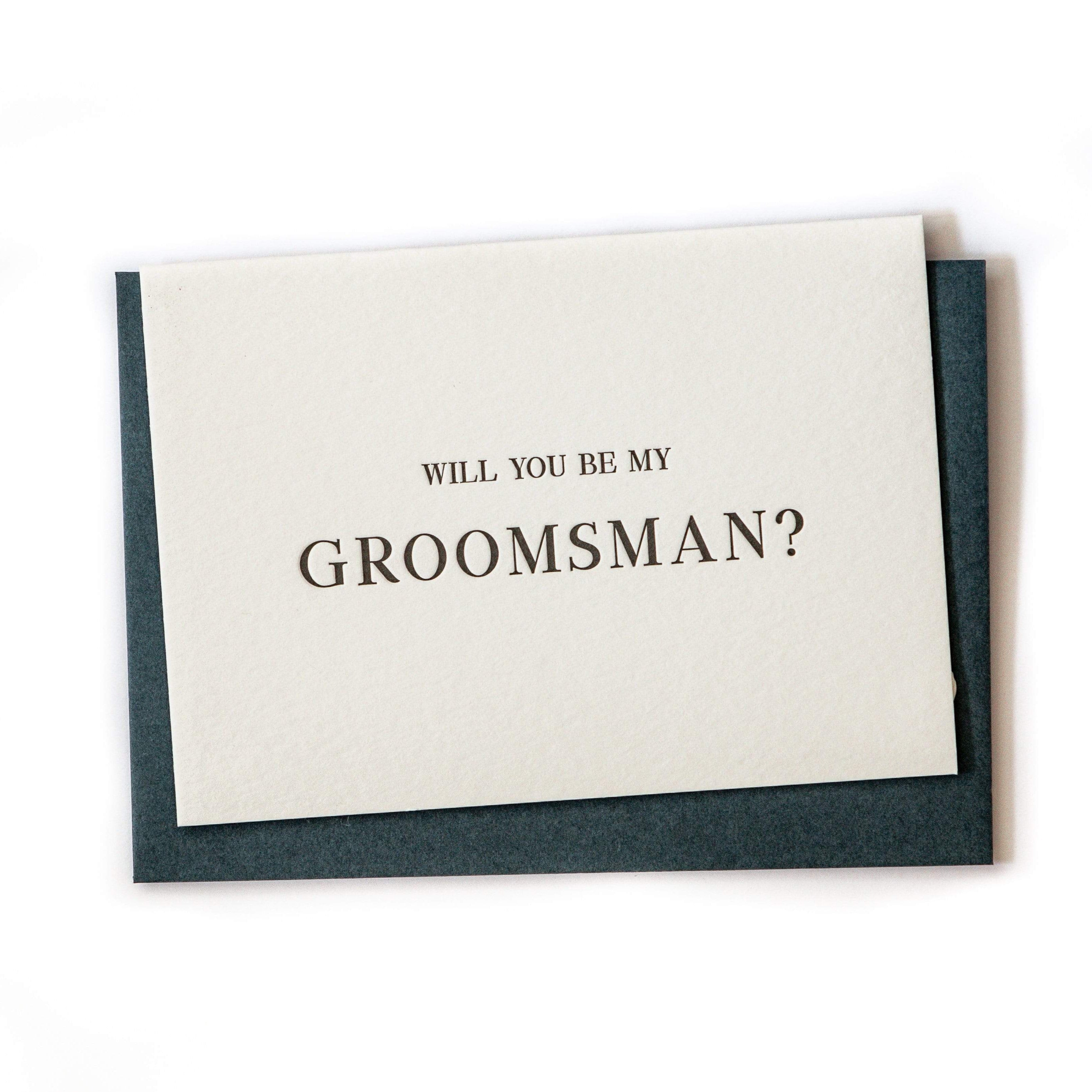 bridal cards Groomsman by Clare Bernadette