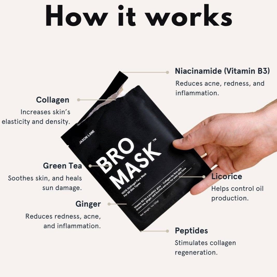 BRO MASK Hydrogel Face Mask (Single Mask) by JAXON LANE