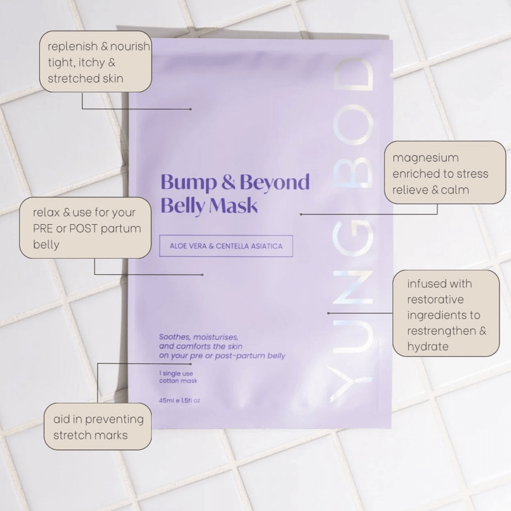 YUNG BOD Bump & Beyond Belly Mask – Pregnancy & Post-Birth | Claya