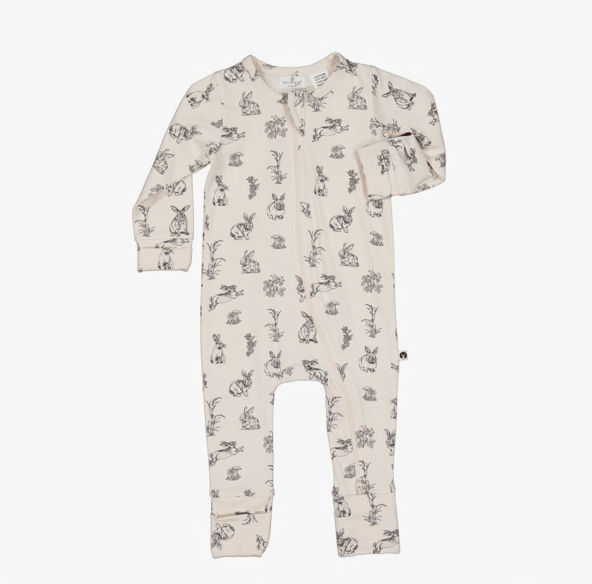Burrow & Be Essentials Baby Zip Suit – Almond Burrowers, 0-3 Months 0-3M by Burrow & Be Australia