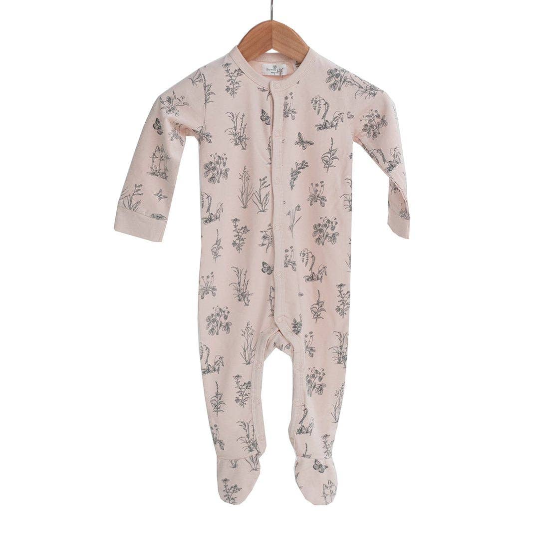 Essentials Sleep suit - Blush Meadow: 0-3 months by Burrow & Be Australia