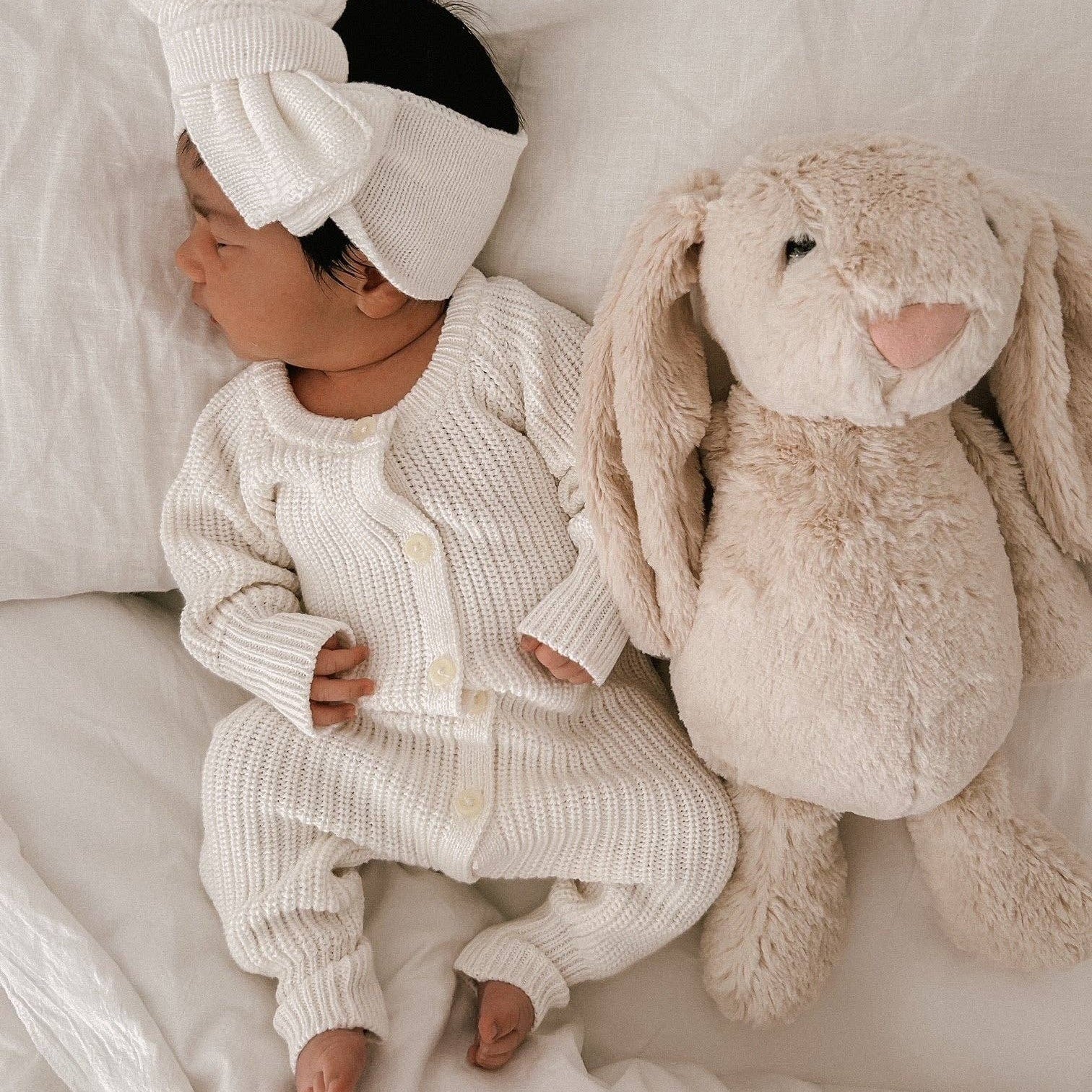 EVERYDAY RIBBED ROMPER | MILK NEWBORN by Petite + Co