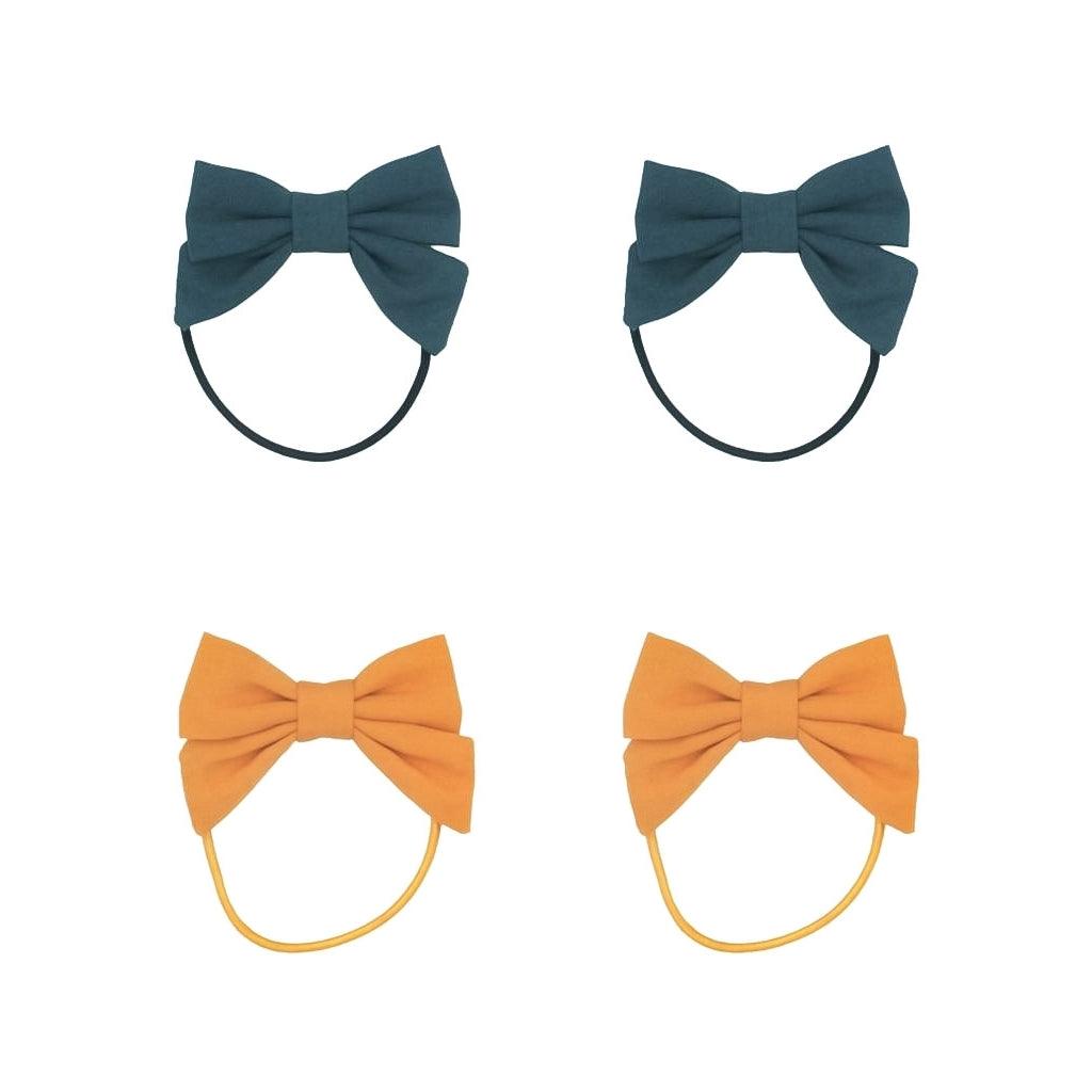 Fable Bow | Ponies - Tuscany + Desert Teal | Set of 4: One-size by GRECH & CO.