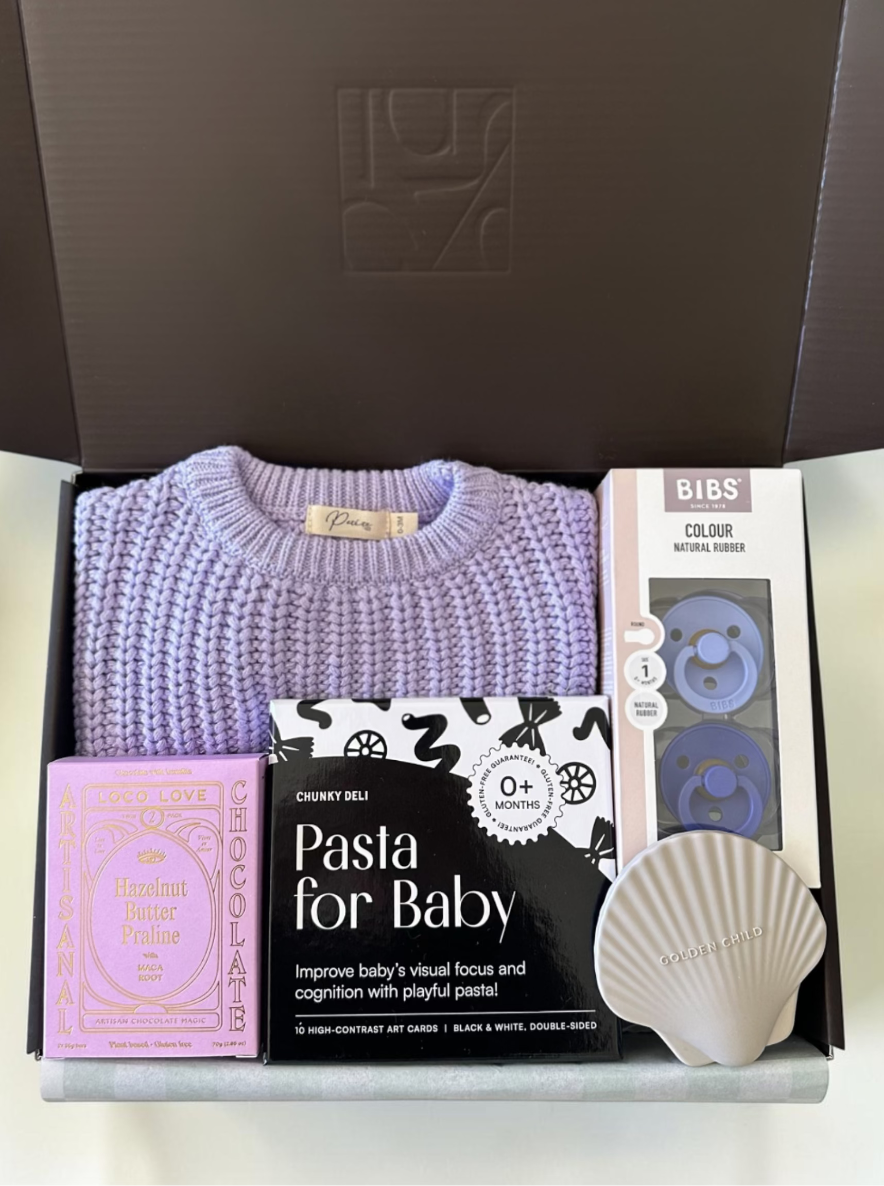 First Chapters – Purple New Baby Gift Box by Claya