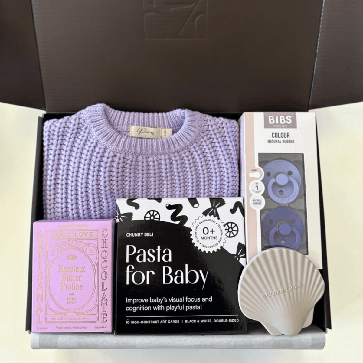 First Chapters – Purple New Baby Gift Box by Claya