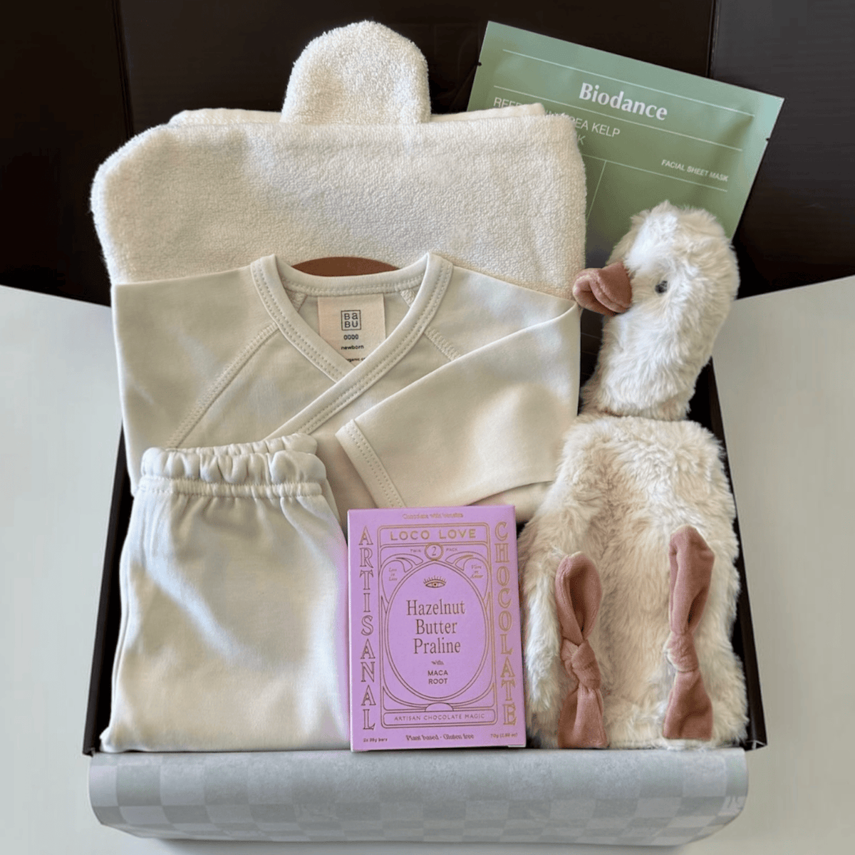 First Moments | Newborn Gift Box  (Ivory, Blush and Chocolate) Ivory by Claya