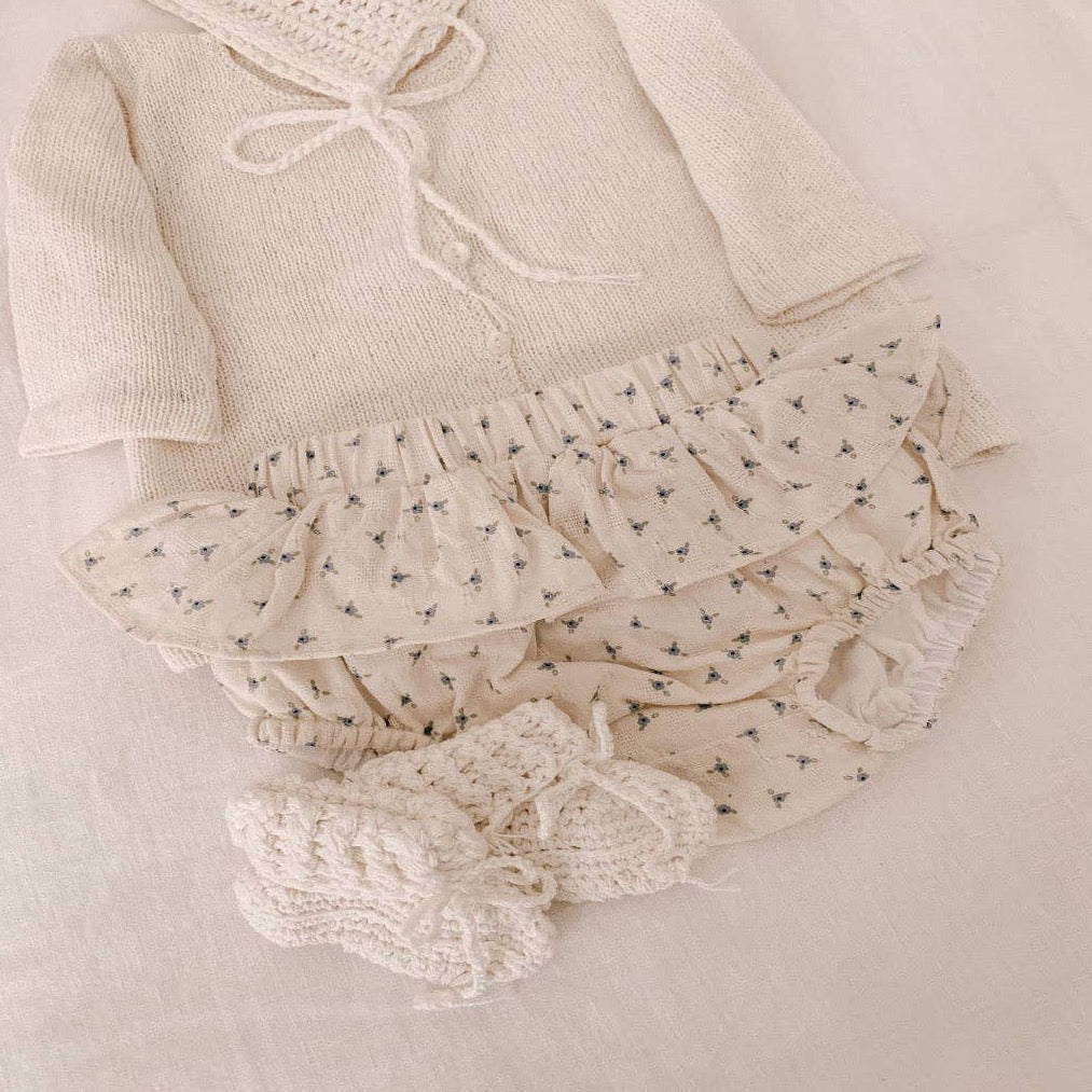 Flounce Bloomers in Forget Me Not: Newborn by blue daisy