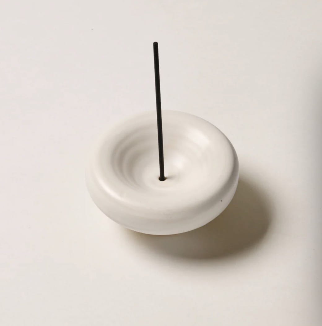 Gentle Habits The Vessel Incense Holder - Cream Ceramic by Gentle Habits