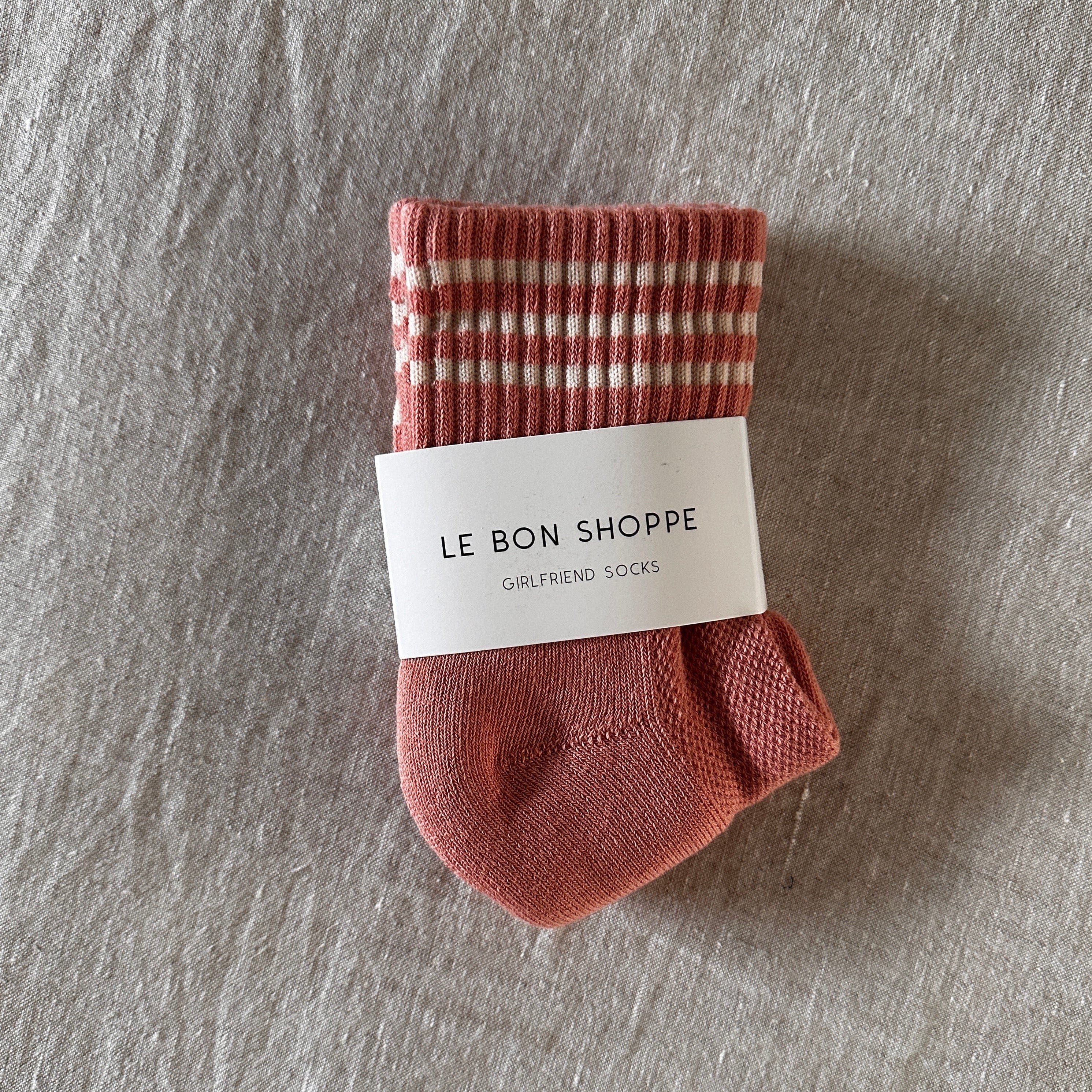 Girlfriend Socks for Her  in 10 Colours Salmon by Le Bon Shoppe