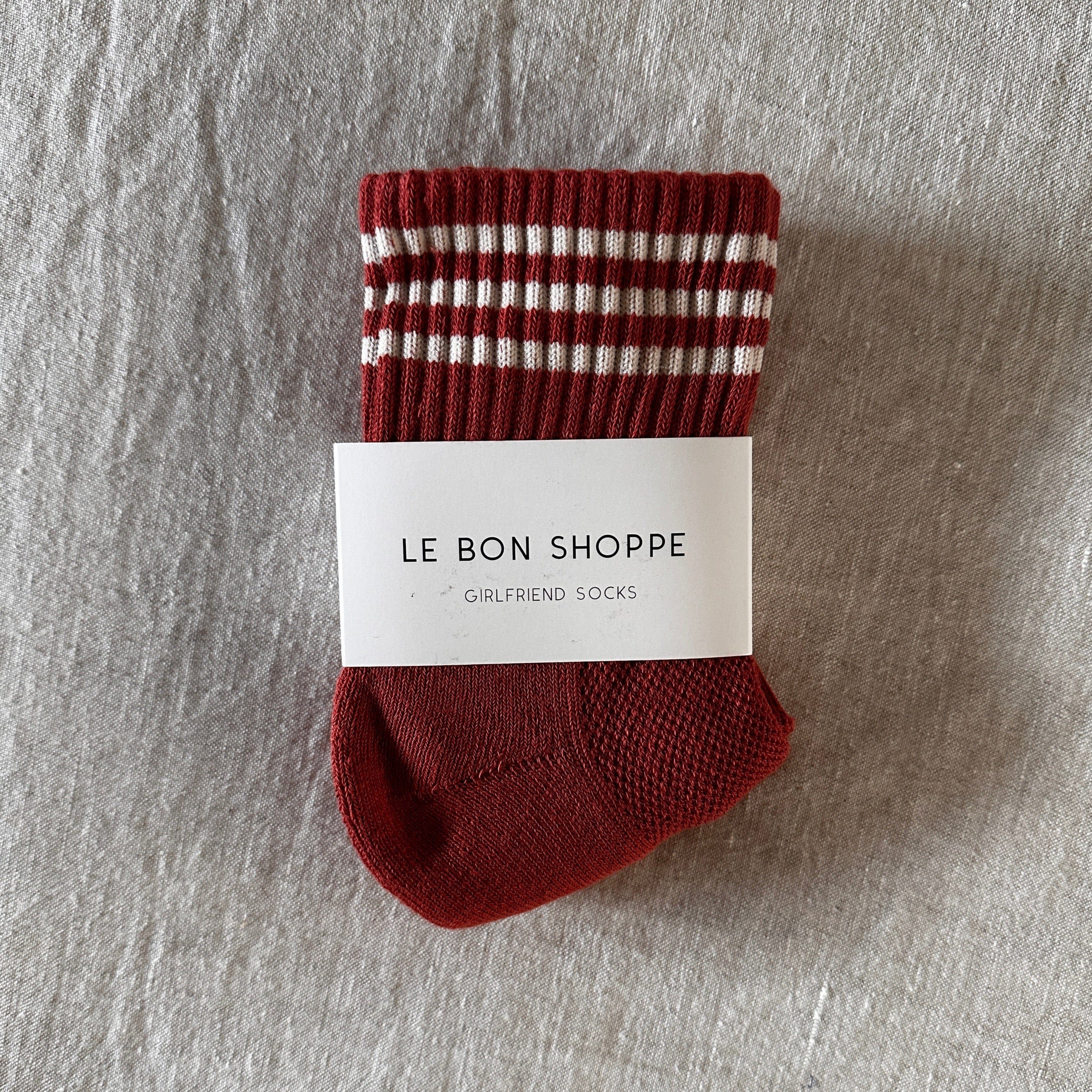 Girlfriend Socks for Her  in 10 Colours Terracotta by Le Bon Shoppe