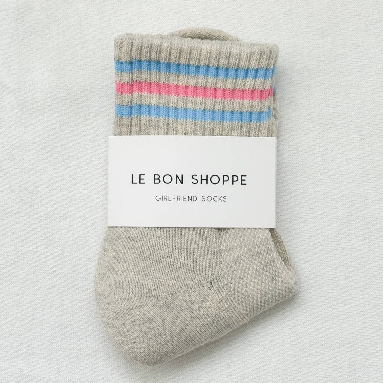 Girlfriend Socks for Her in 11 Colours Bright Grey by Le Bon Shoppe