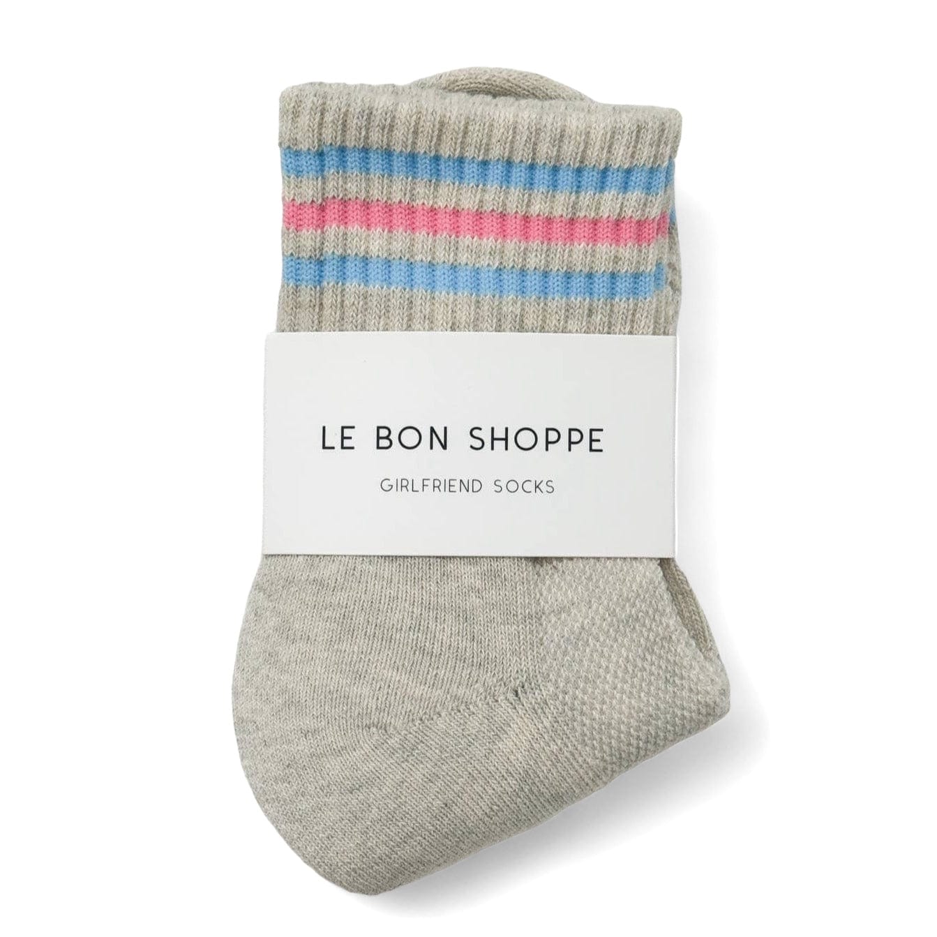 Girlfriend Socks for Her in 12Colours Bright Grey by Le Bon Shoppe