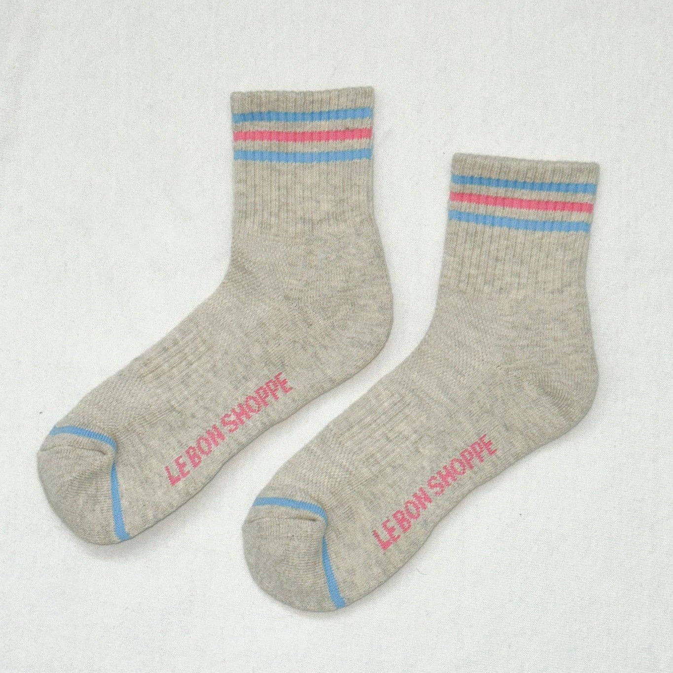 Girlfriend Socks (wholesale): Bright Grey by Le Bon Shoppe
