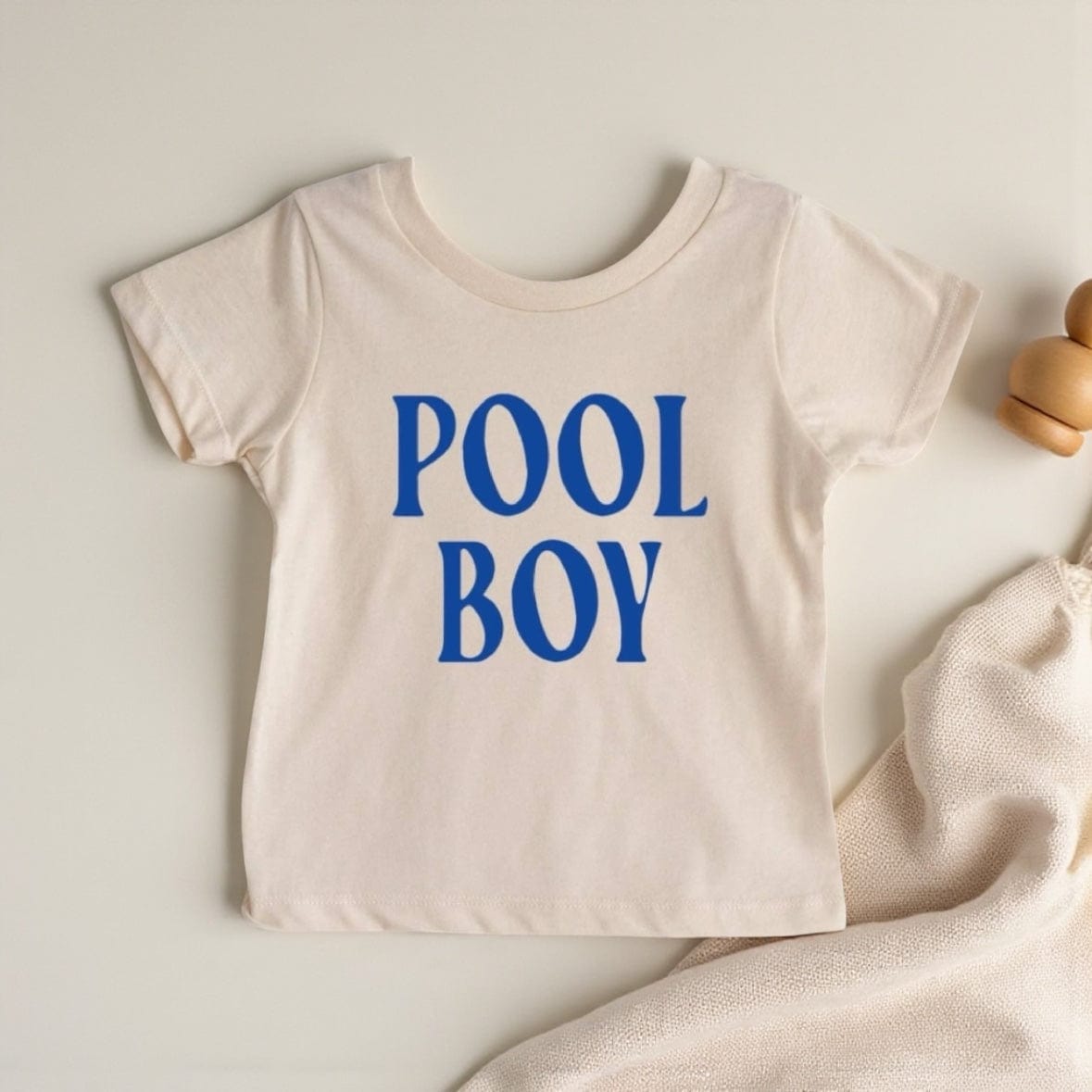 Gladfolk Pool Boy Cream Organic Kids Tee TWO by Gladfolk