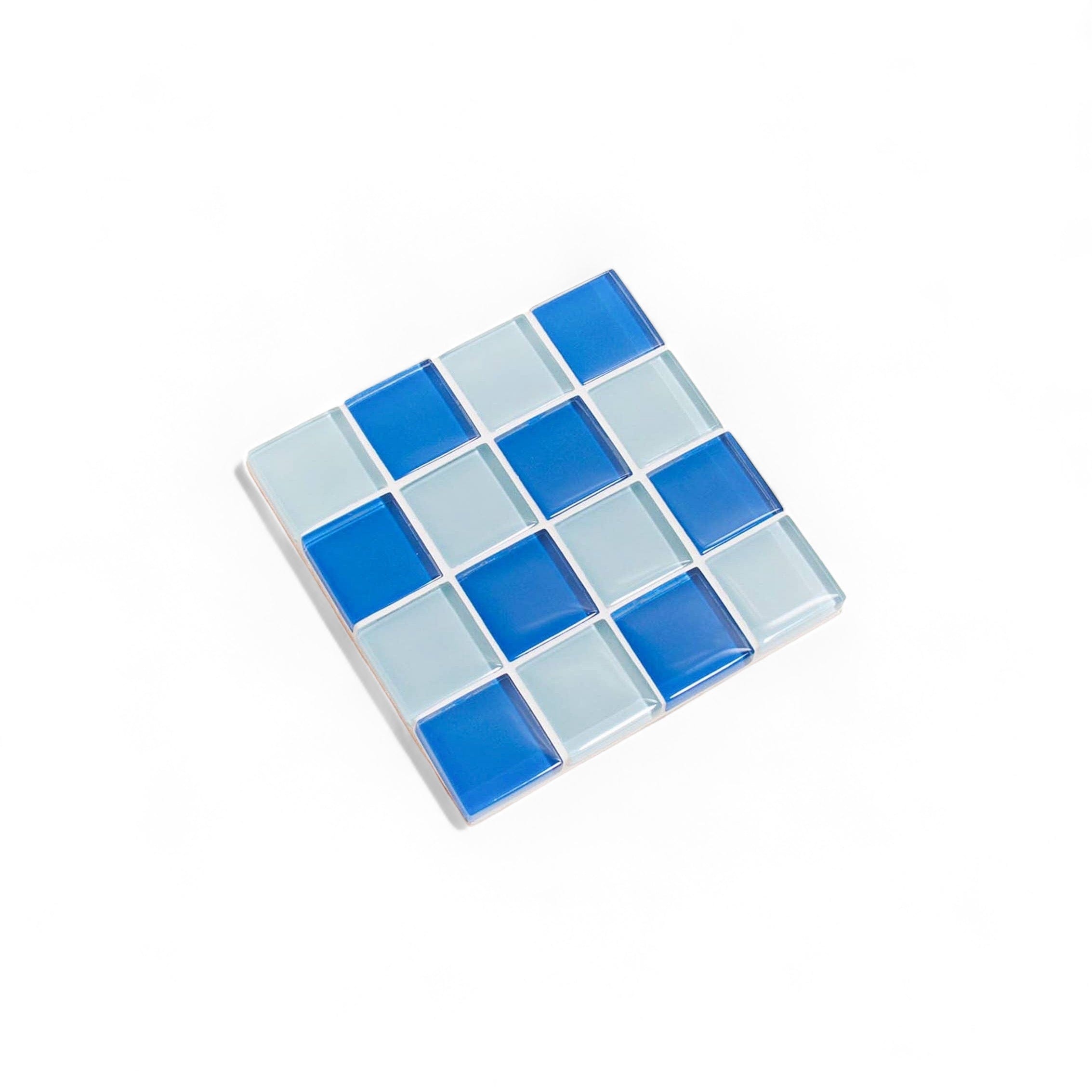 Glass Tile Coaster  - Blue Sky by Subtle Art Studios