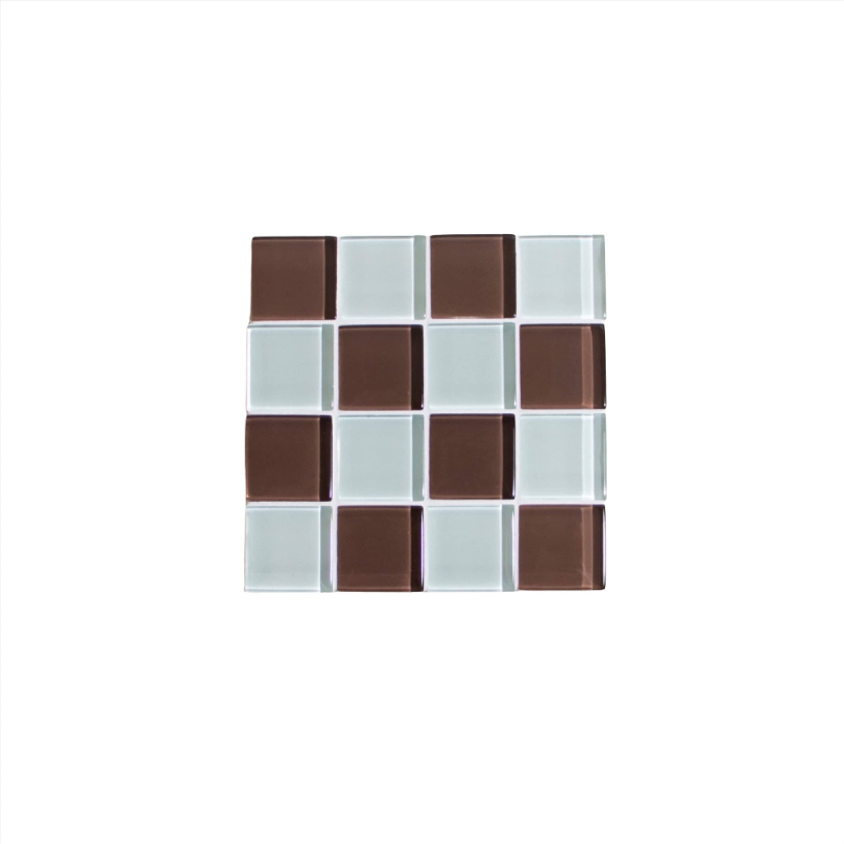 Glass Tile Coaster - Classic Milk Chocolate by Subtle Art Studios