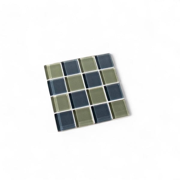 Glass Tile Coaster - Dusted Moss by Subtle Art Studios