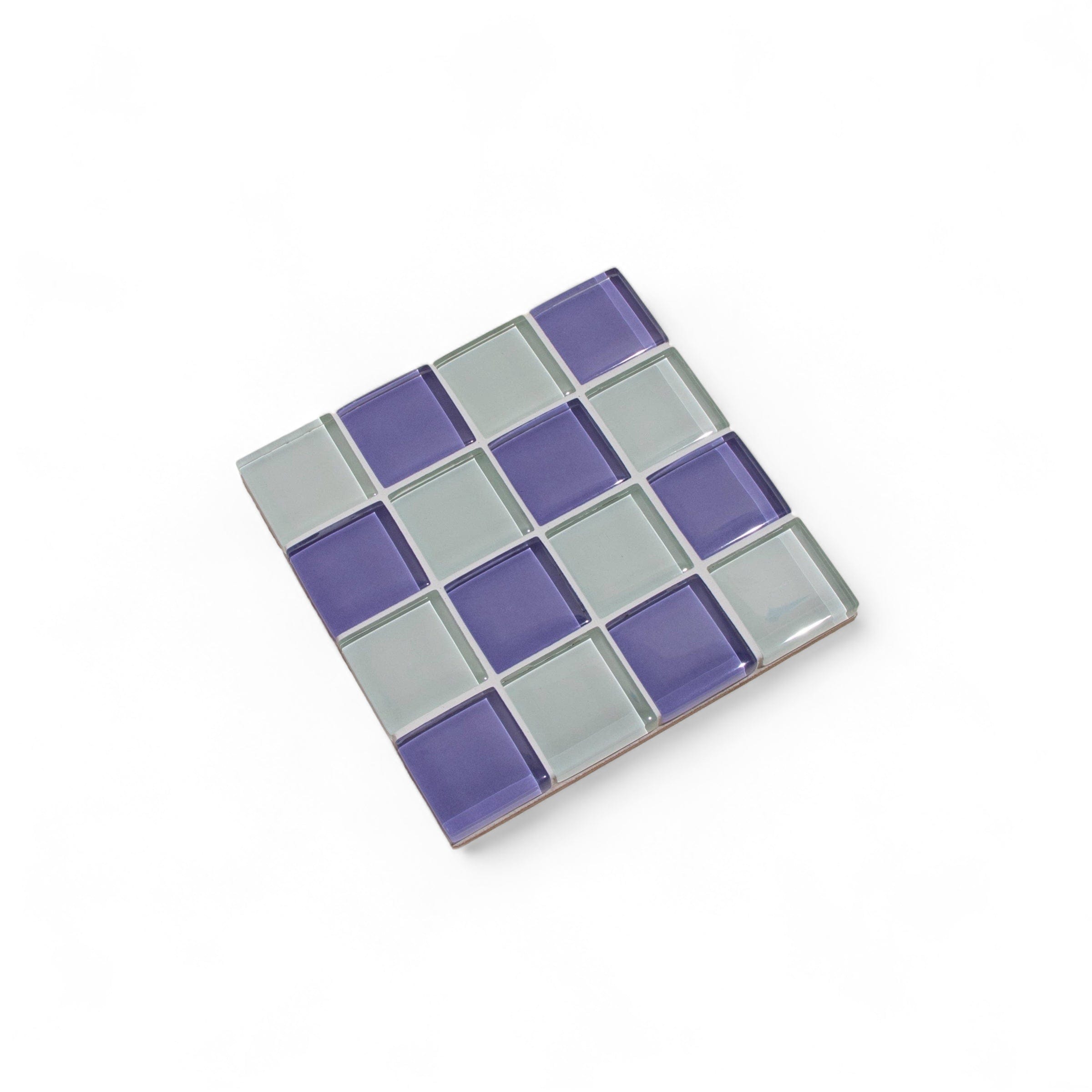 Glass Tile Coaster - Lavender Latte by Subtle Art Studios