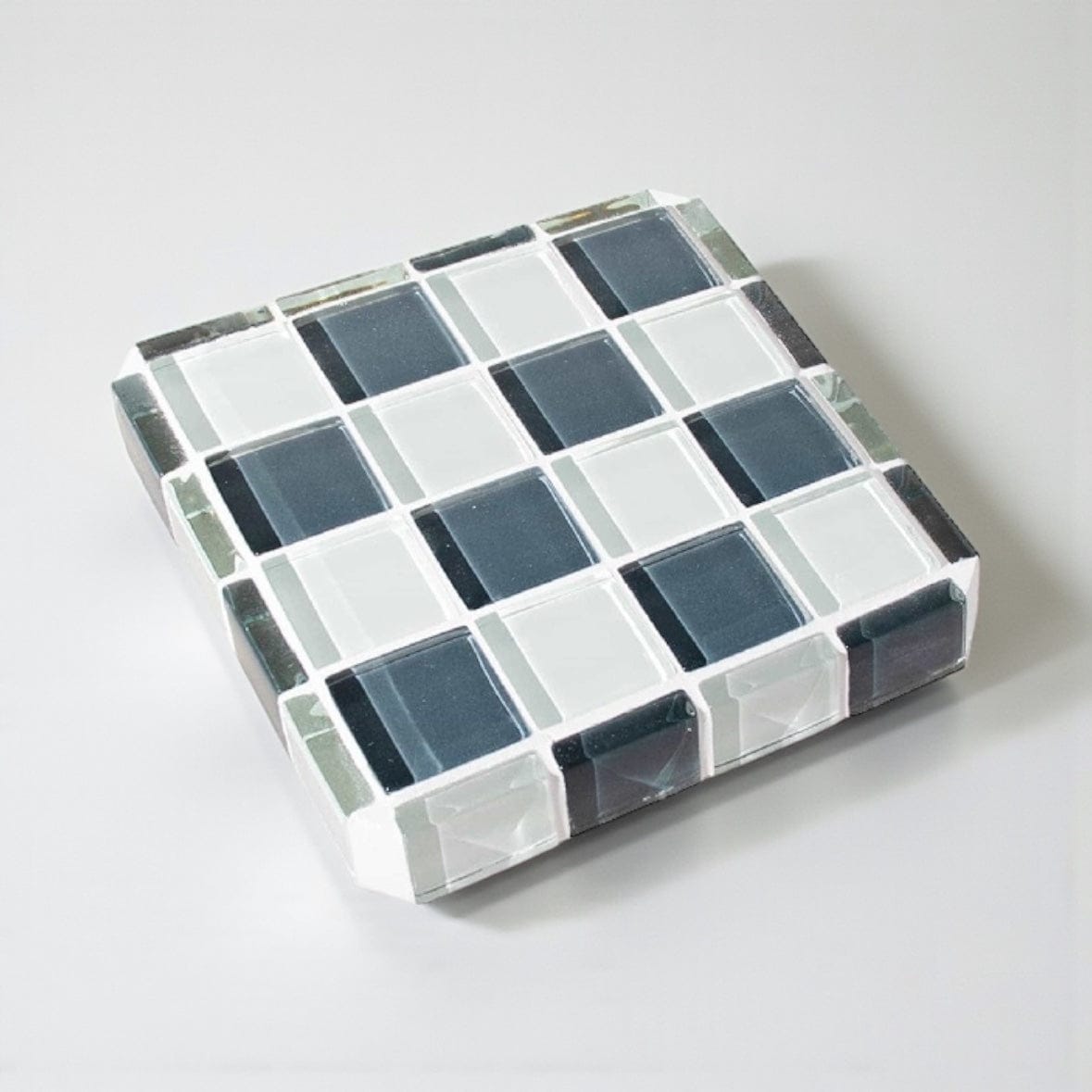 Glass Tile Display Cube - Stone Wall by Subtle Art Studios