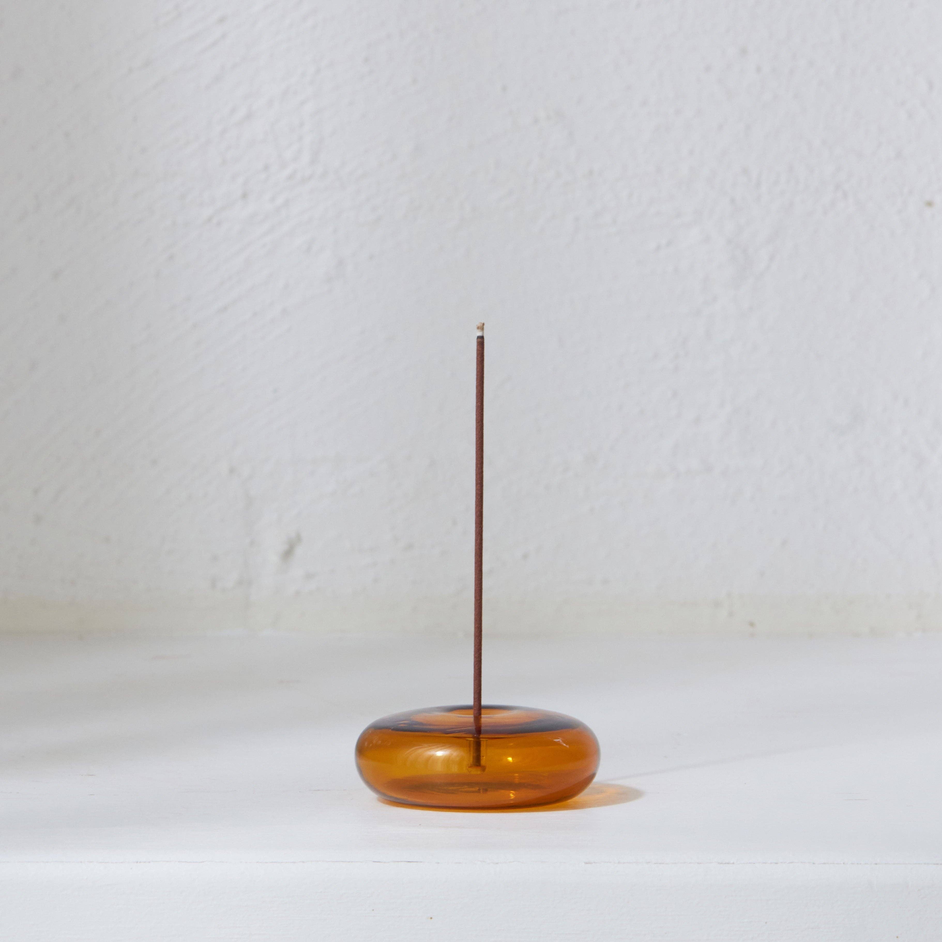 Glass Vessel Incense Holder - Amber by Gentle Habits