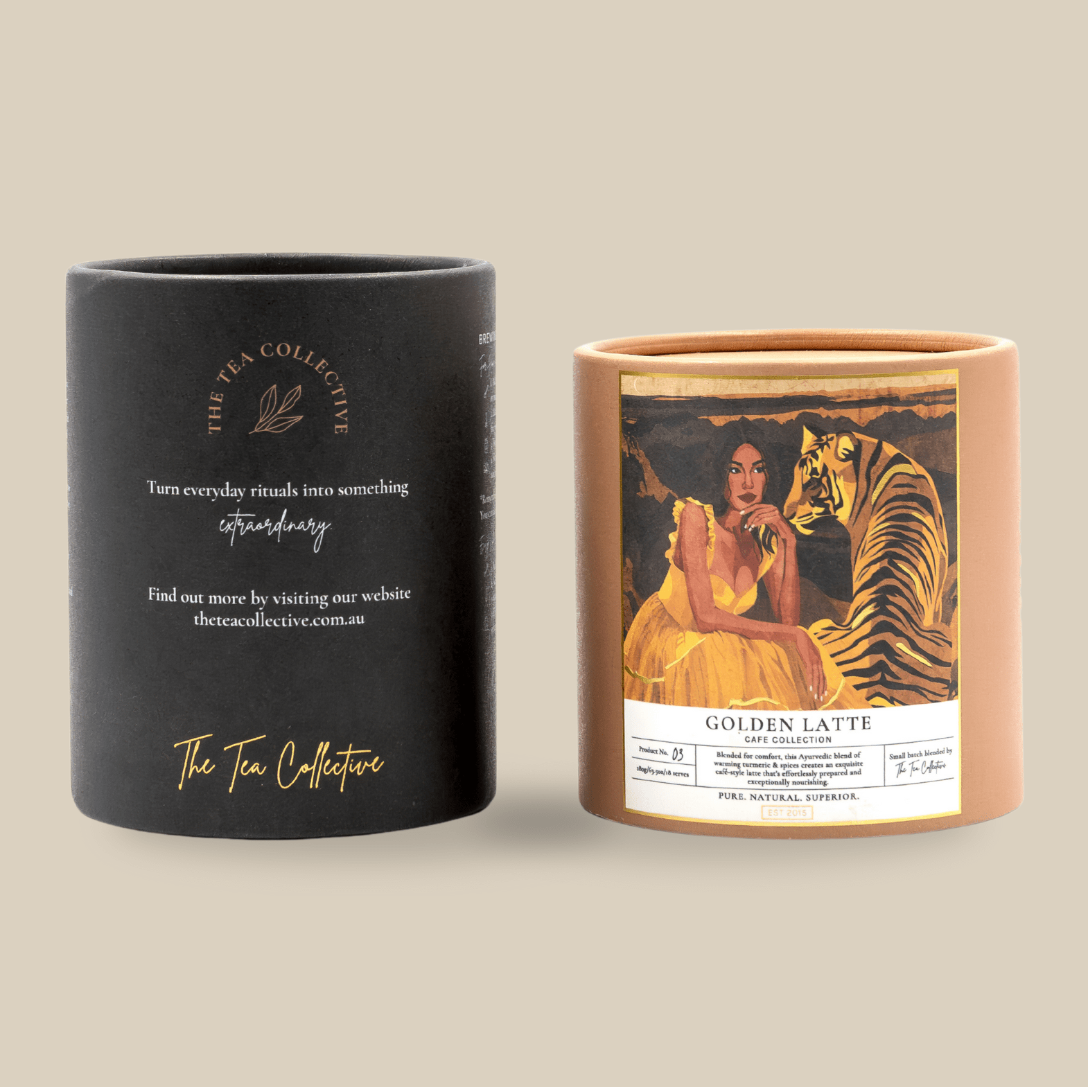 Golden Latte Powder - Boutique Cylinder by The Tea Collective