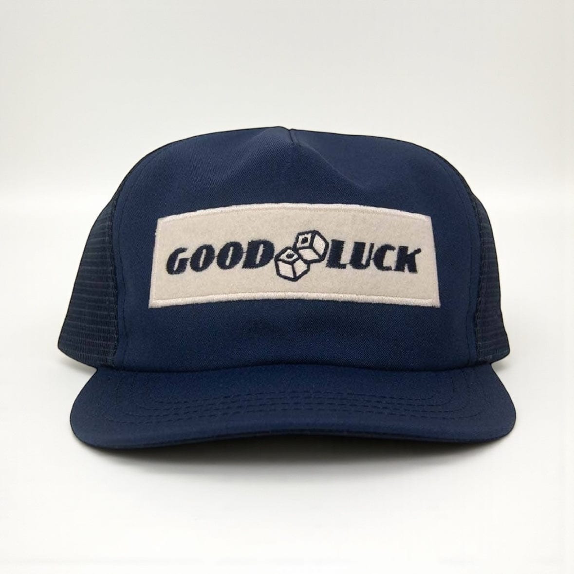 GOOD LUCK TRUCKER Snapback by Ampal Creative - Navy by The Ampal Creative
