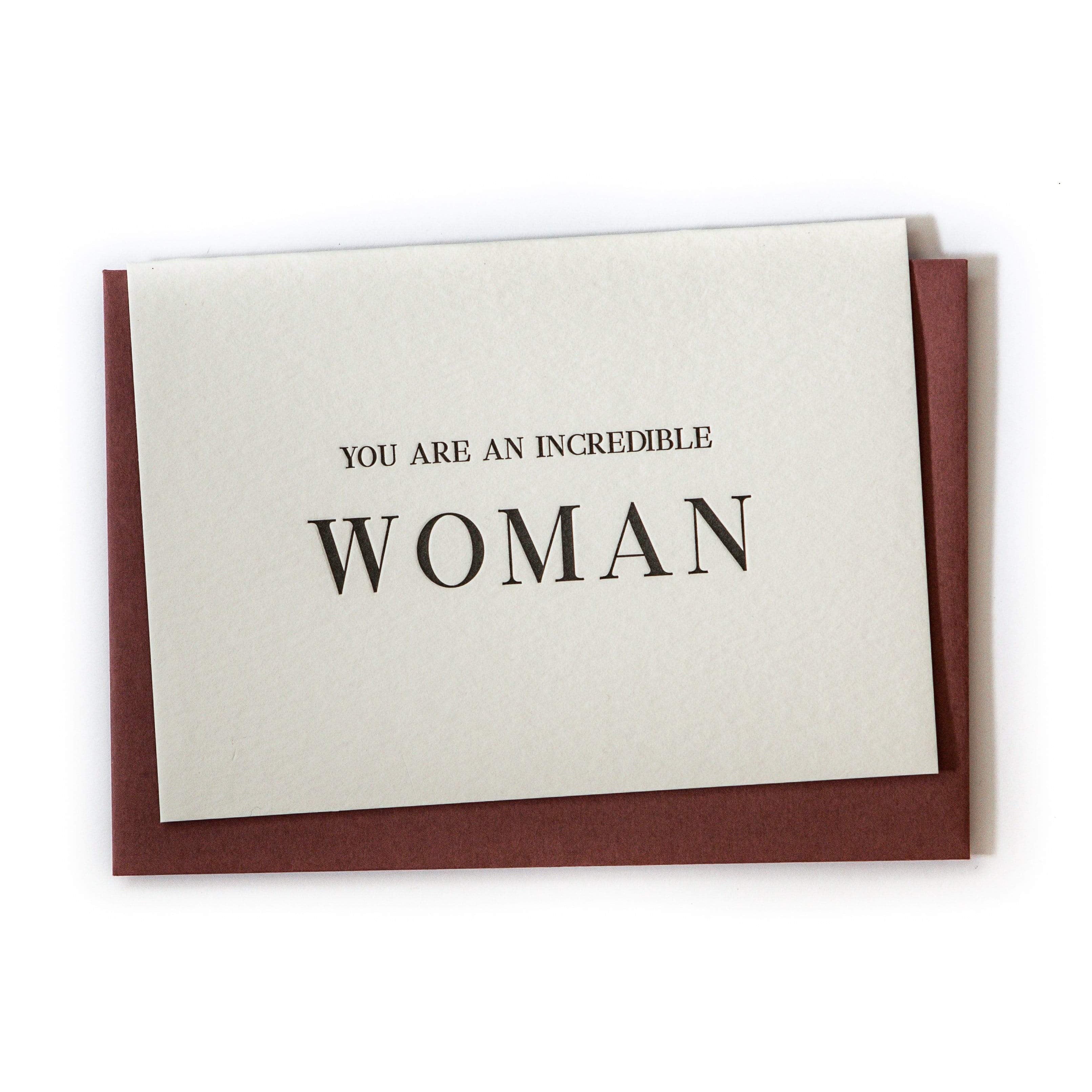 greeting cards Incredible Woman by Clare Bernadette