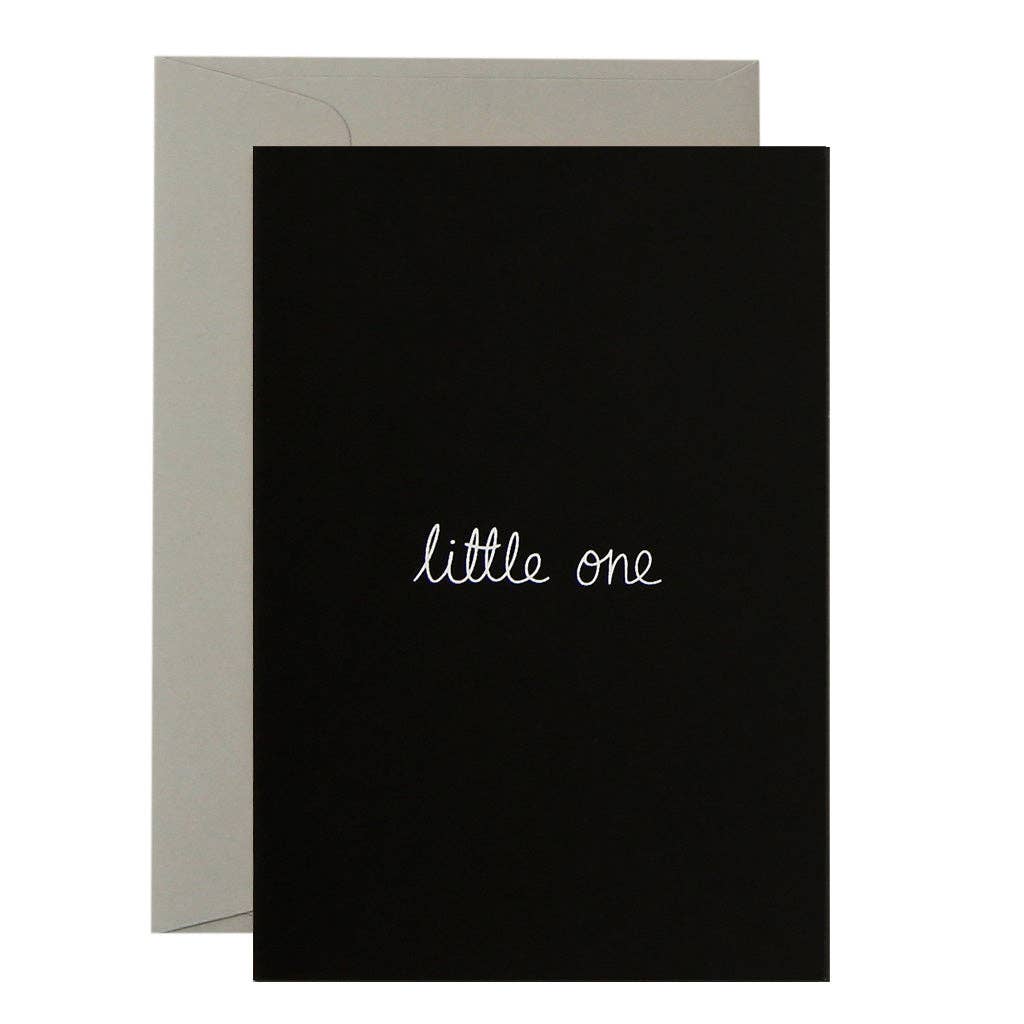 Greeting Cards Little One - White on Black by Me & Amber