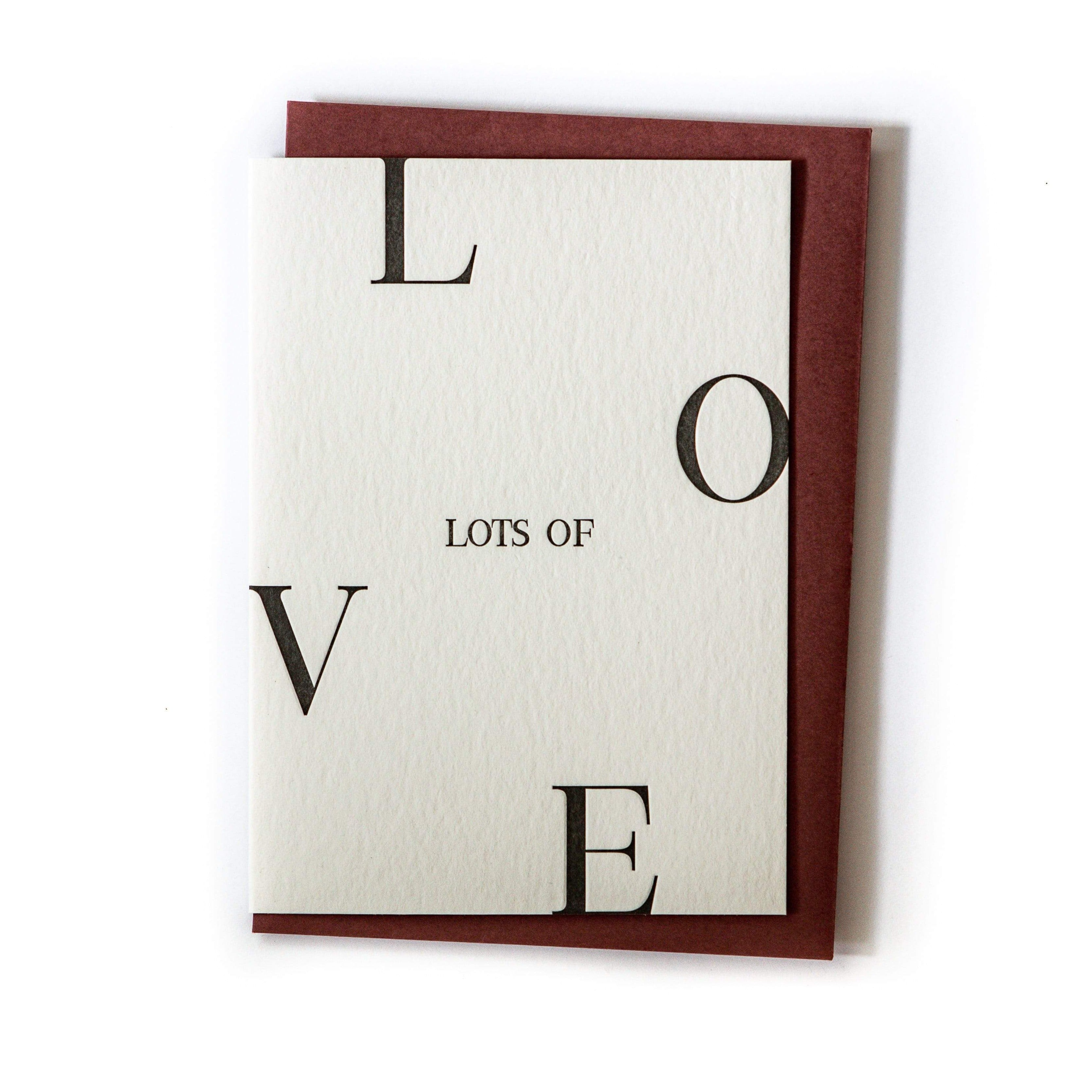 greeting cards Lots of love by Clare Bernadette