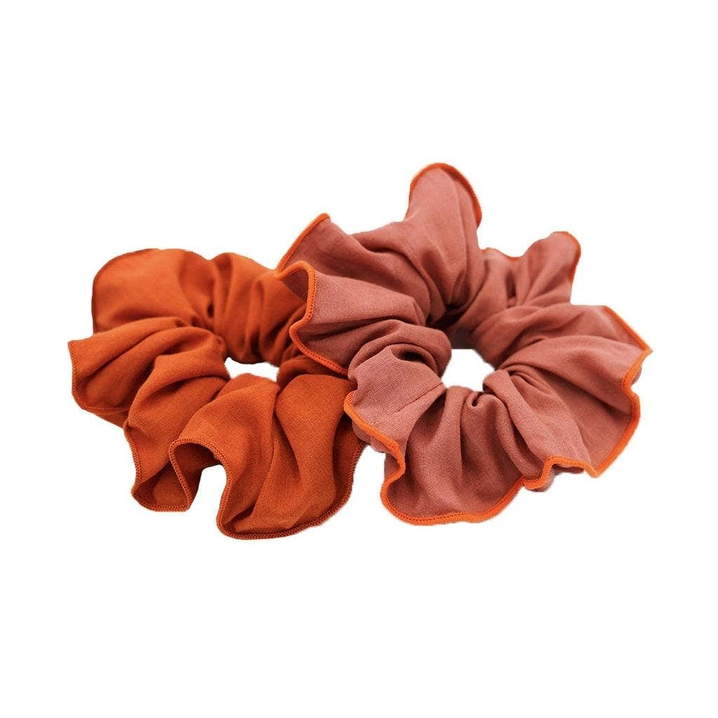 Hair Scrunchie Set of 2 - Mallow+Tierra: One-size by GRECH & CO.