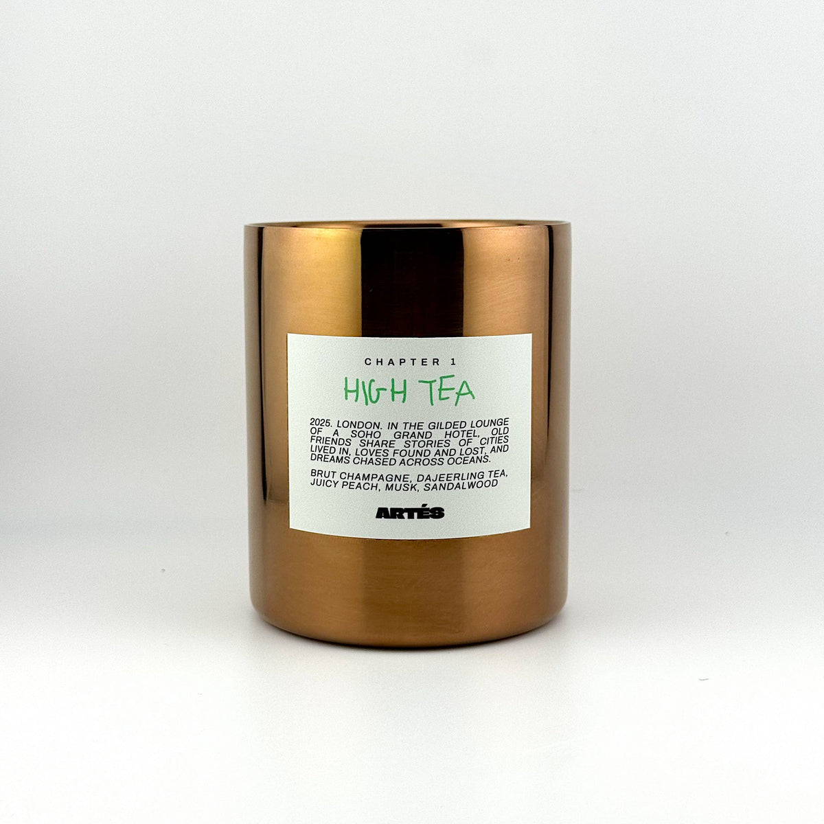 Artes HIGH TEA Candle | Tea, Bergamot & Champagne Scent | Claya