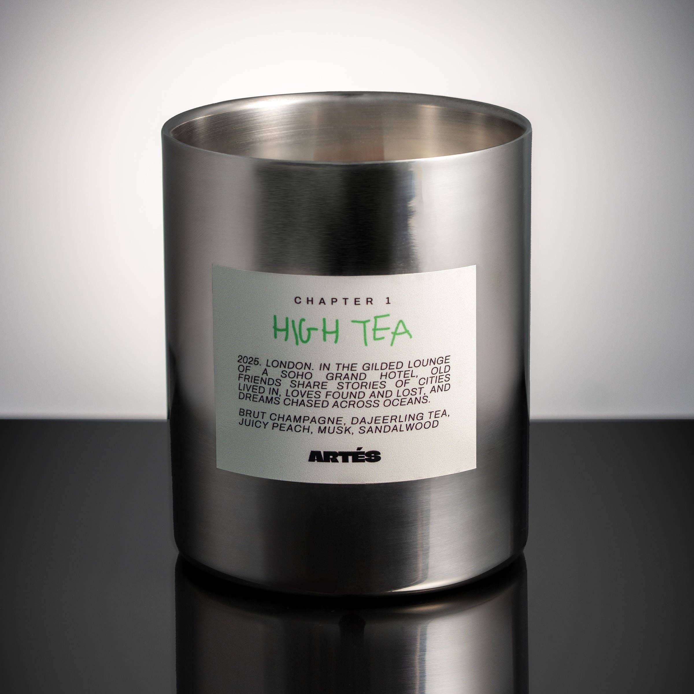 HIGH TEA Signature Scented Candle - Chapter I Silver / 280G Chapters Candle by ARTES