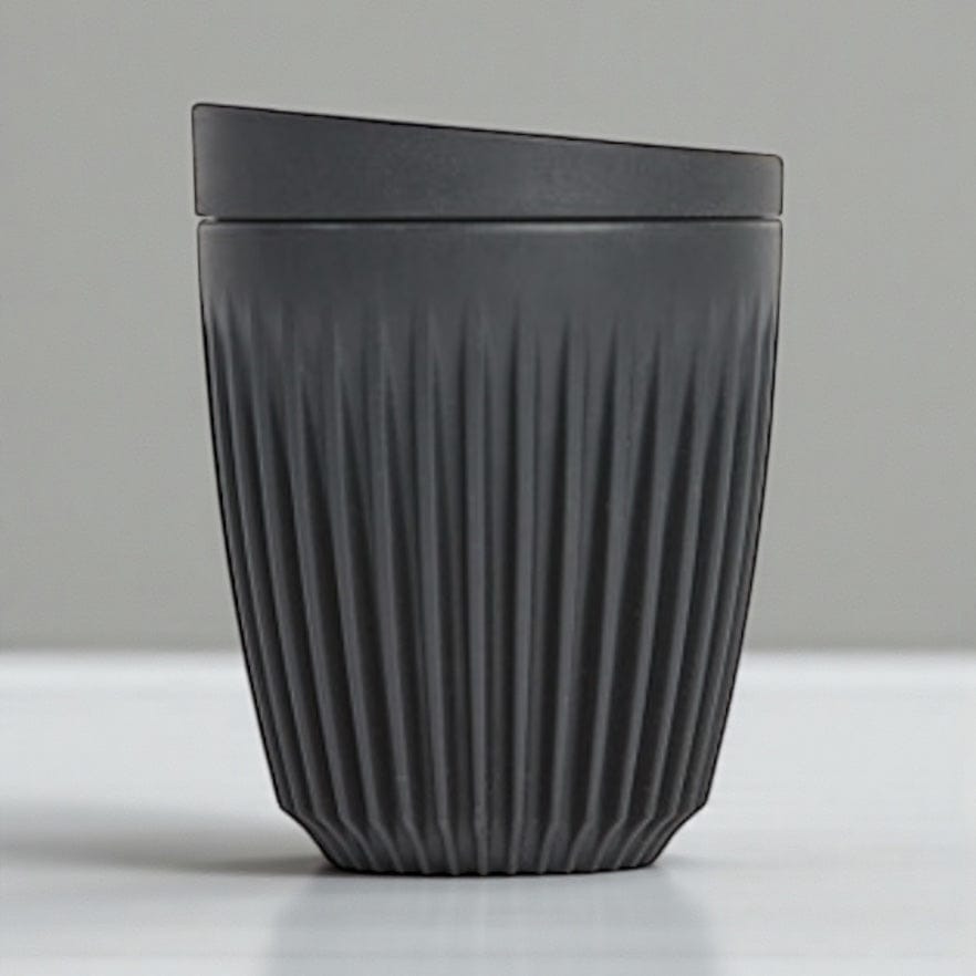 HuskeeOriginal 8oz Cup Sustainable, Award-Winning Reusable Coffee Cup Charcoal by Huskee