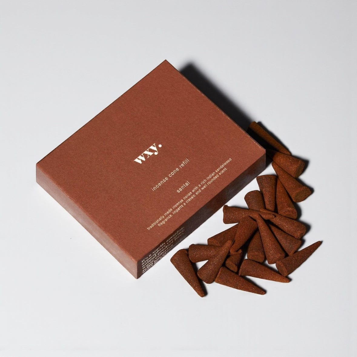 Incense Cone Refill Box of 20 - Obud + Santal + Roses + White Sage Santal by Wxy.