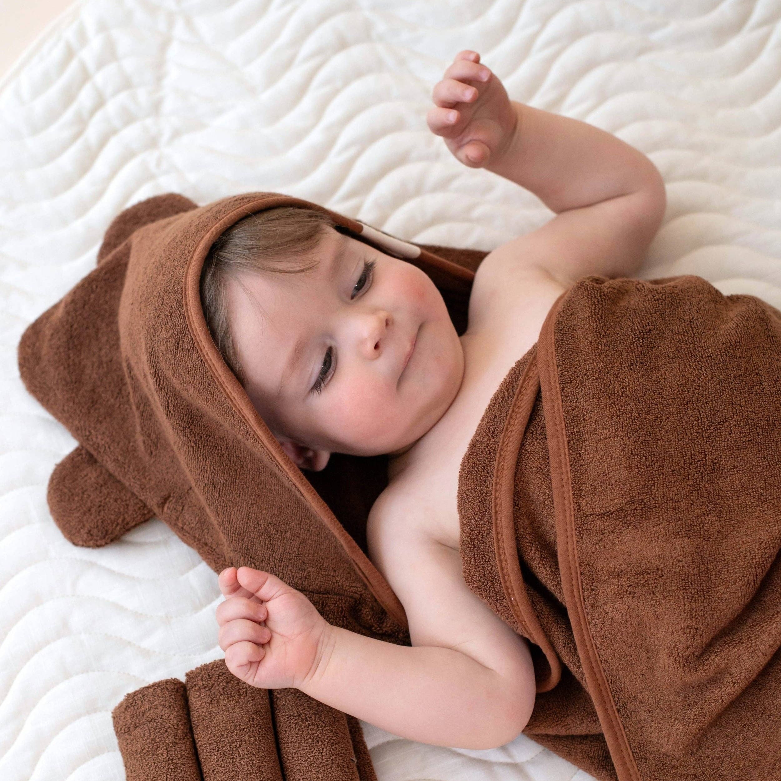 Kiin Baby Hooded Towel - Premium Bamboo Cotton Baby Bath Towel with Bear Ears by Kiin Baby