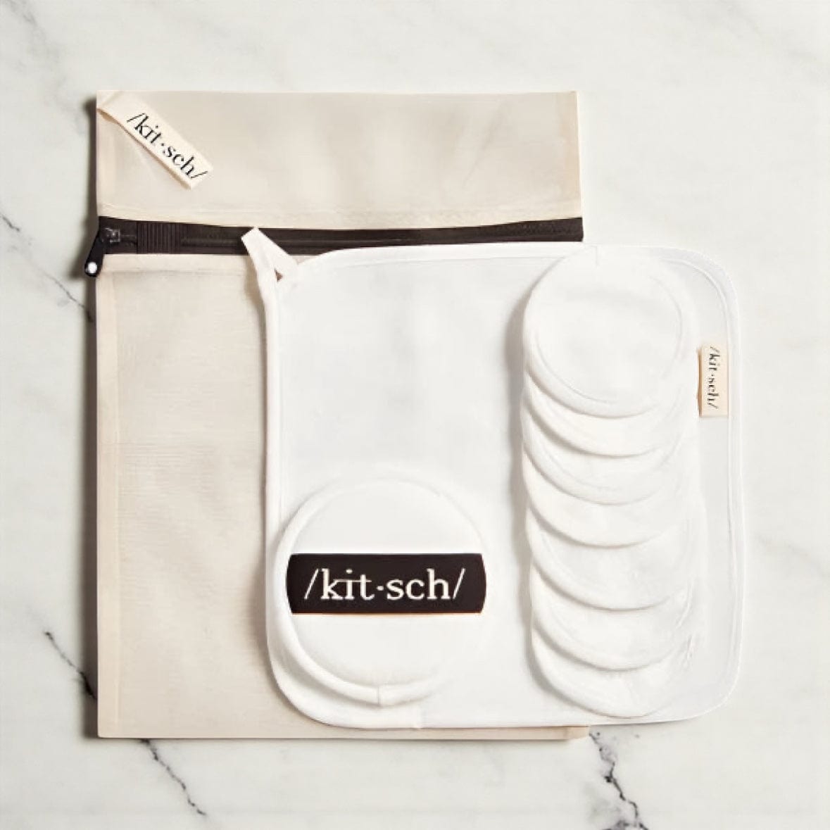 Kitsch Eco-Friendly Ultimate Cleansing Kit | Reusable Organic Cotton ...