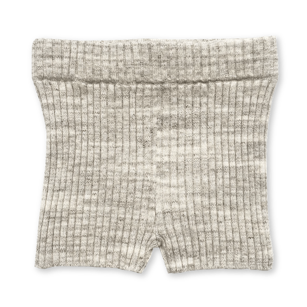 Knitted Rib Bike Shorts in Wheat by Grown
