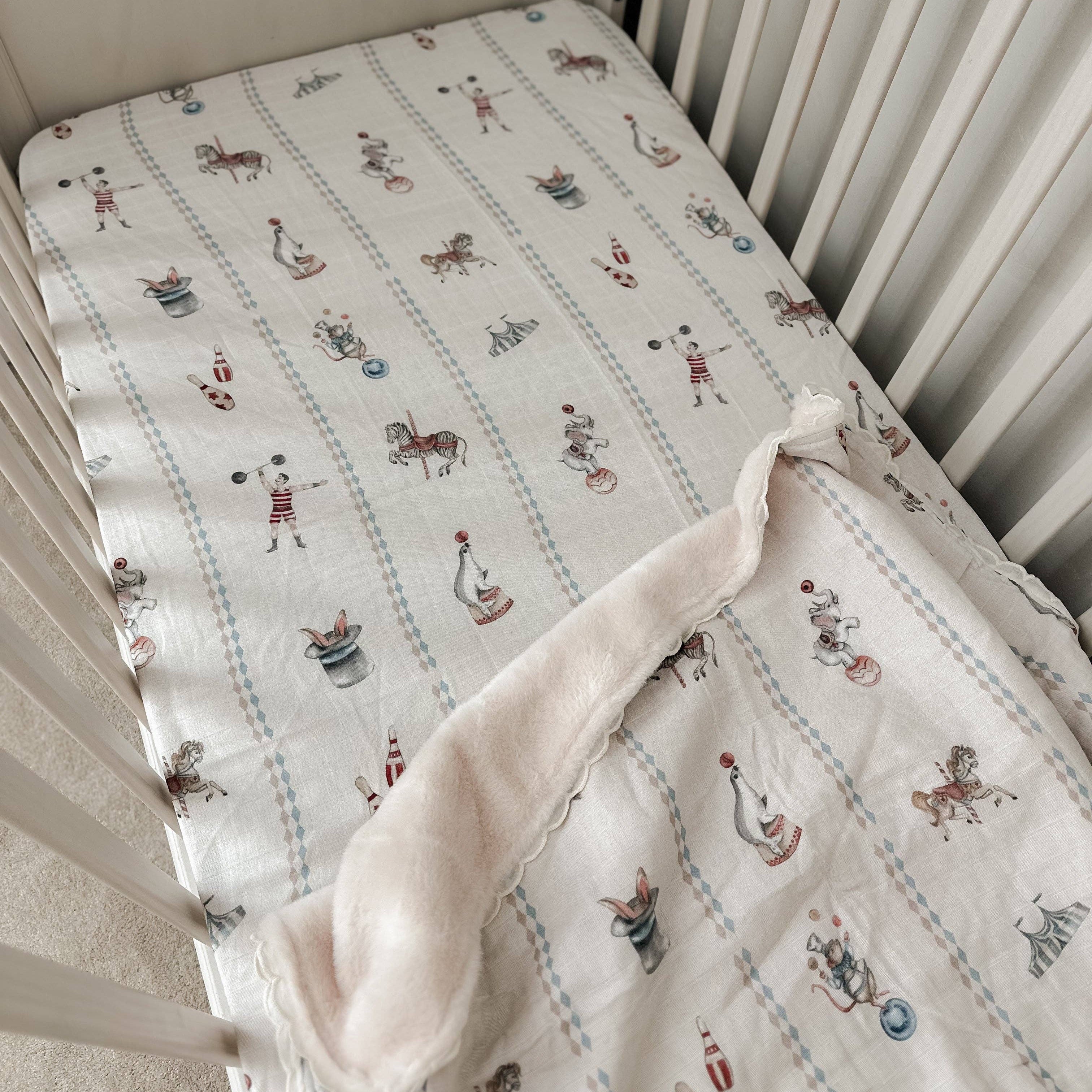 Le Cirque Fitted Cot Sheet by Pop Ya Tot