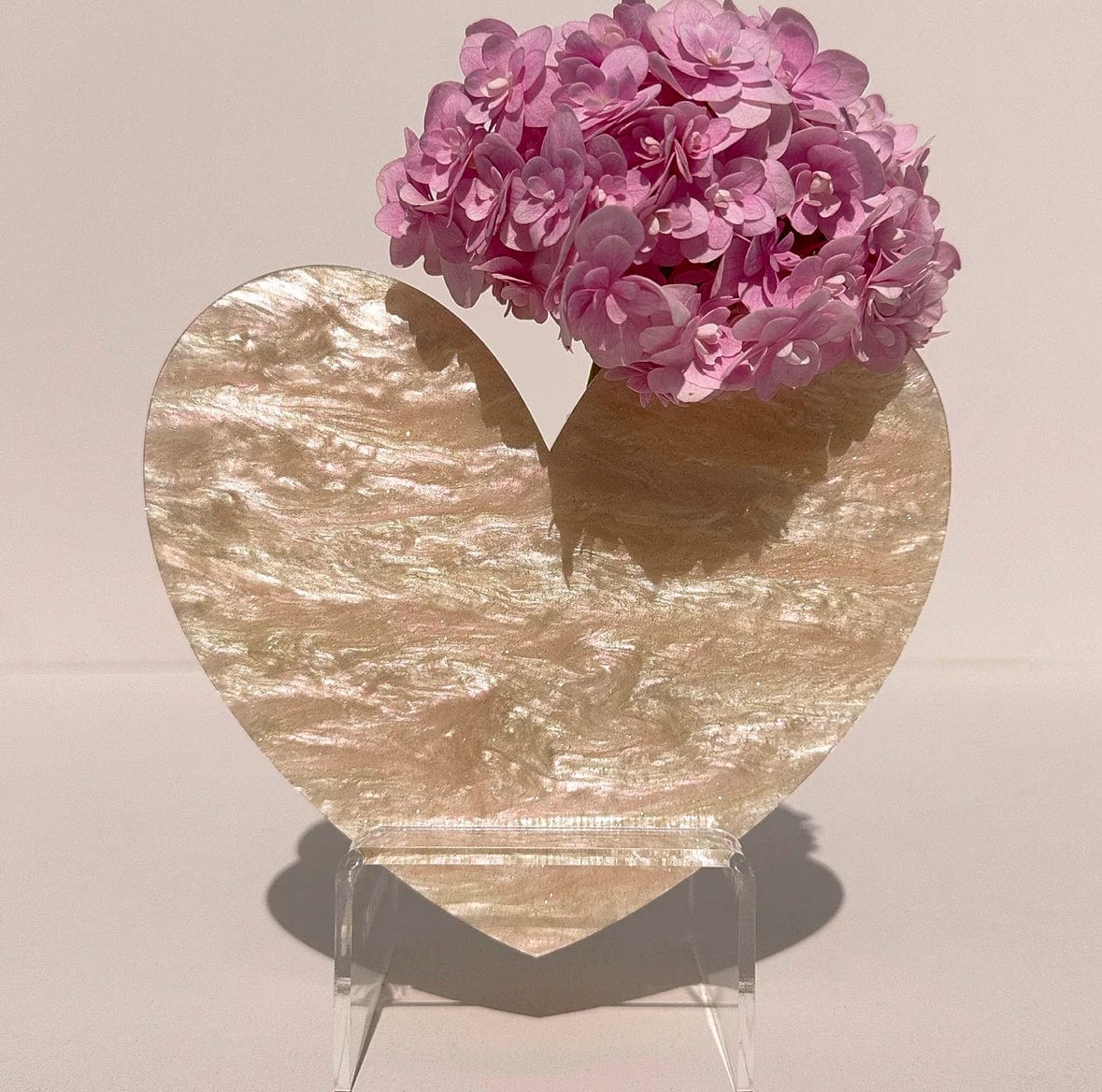 LOVESTAR Mini Vase and Stand - Pink and Cream Pearlescent cream by LOVESTAR