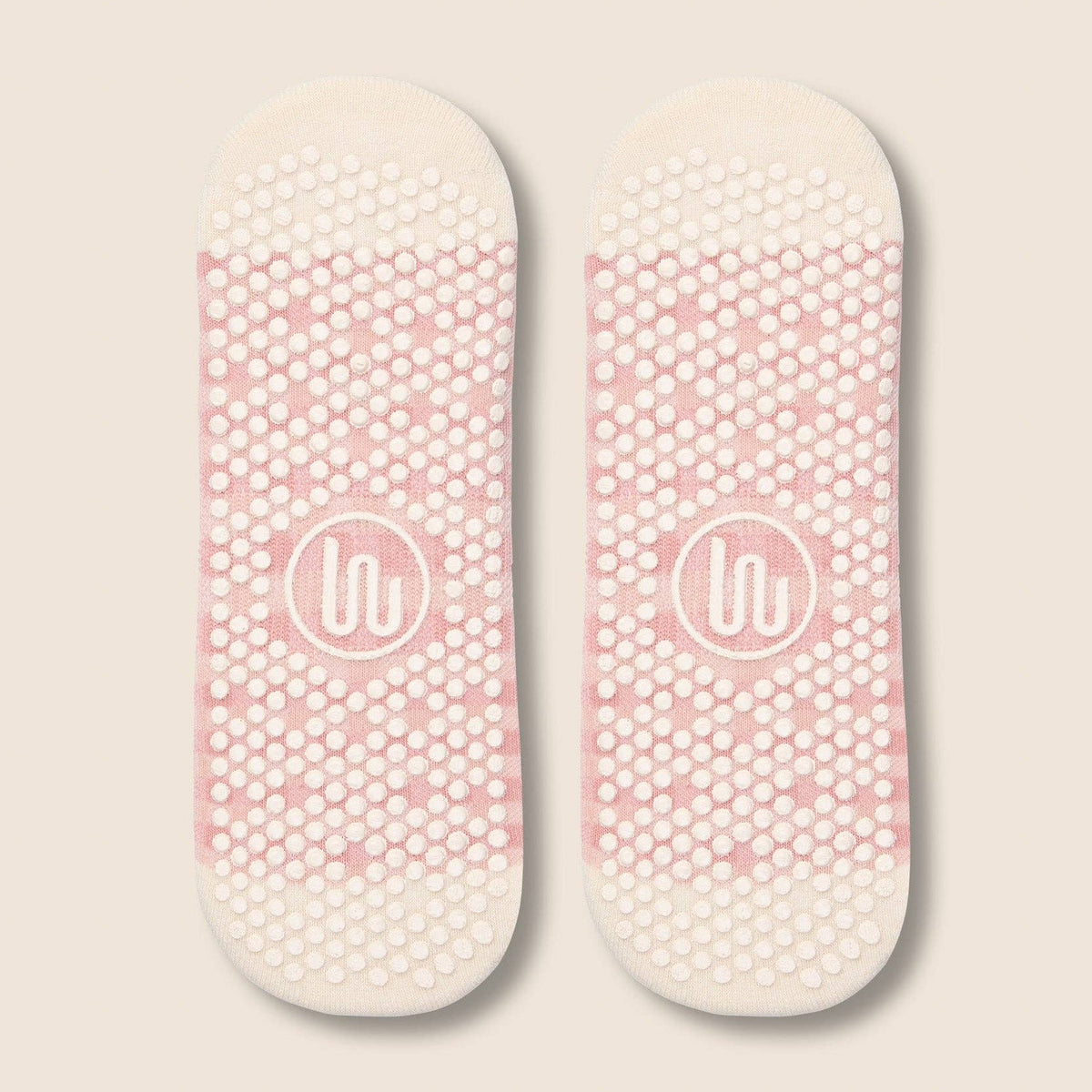 Low Rise Grip Socks - Gingham Frill Pink S by MoveActive
