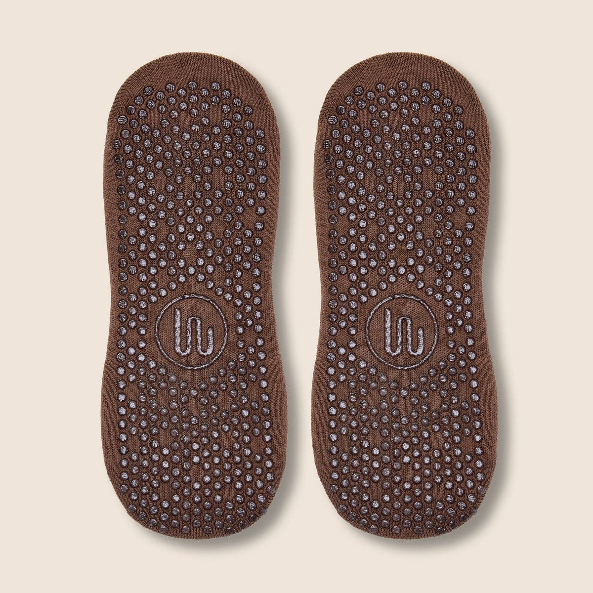 Low Rise Grip Socks - Heart Vine Brown S by MoveActive
