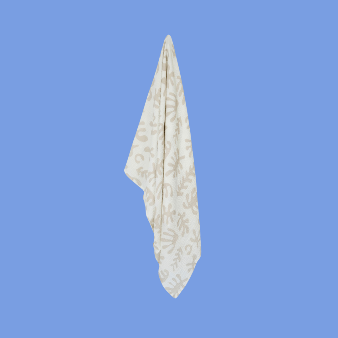 Marine Dream Organic Cotton Baby Muslin Wrap - Stone by Golden Child