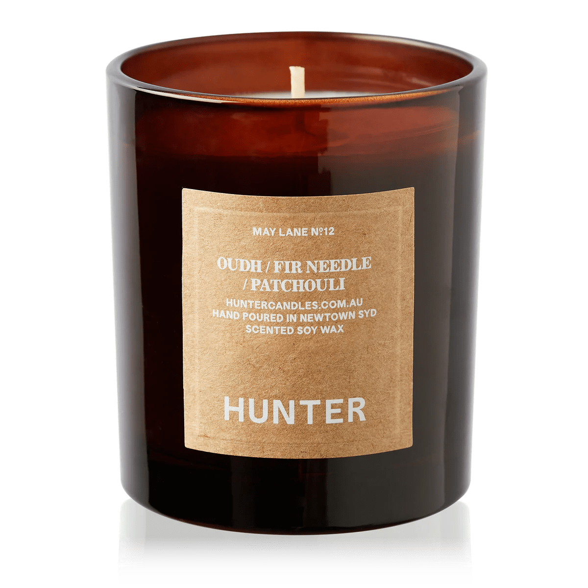 May Lane Candle - Oudh + Fir Needle + Patchouli by Hunter