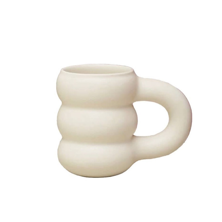 "Michelin" Man Inspired Chubby Ceramic Mug - White by TUTU Home - Tableware & Decor